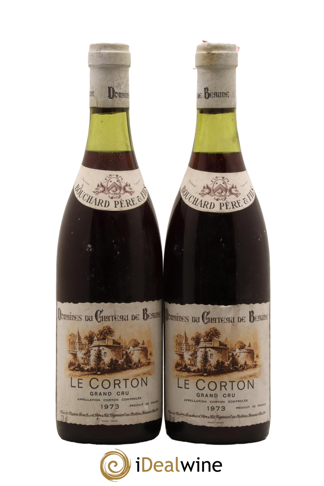 Corton Grand Cru Le Corton Bouchard Père & Fils Domaines du Château de Beaune 1973 - Lot de 2 bouteilles - 0