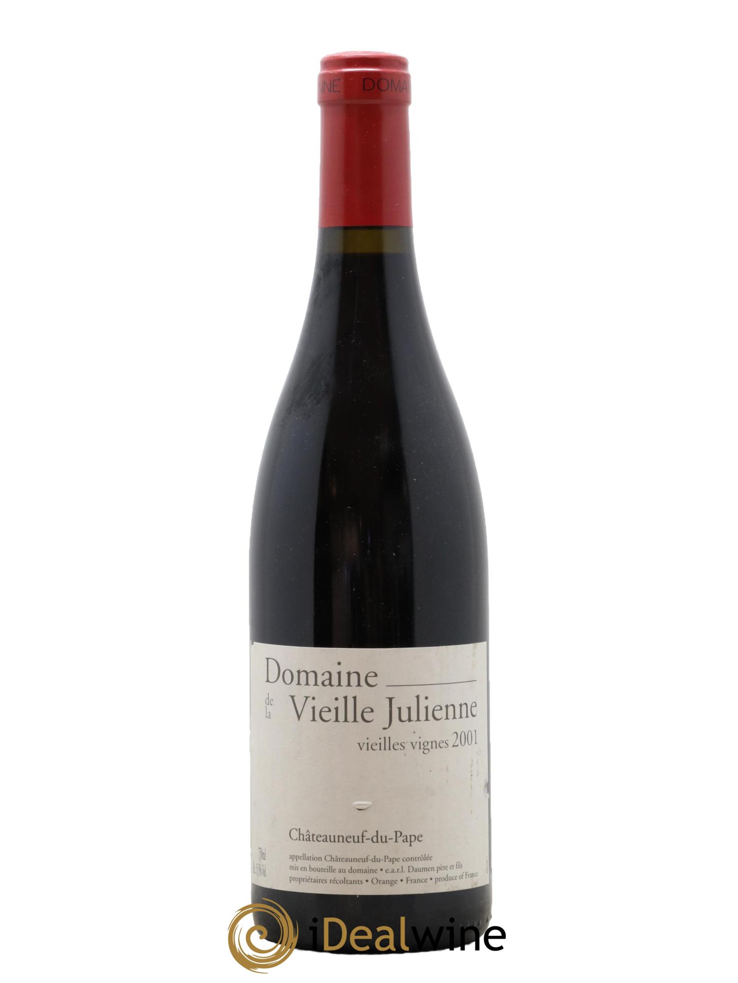Châteauneuf-du-Pape Vieille Julienne (Domaine de la) Cuvée Vieilles Vignes Jean-Paul Daumen 2001 - Lot de 1 bouteille - 0