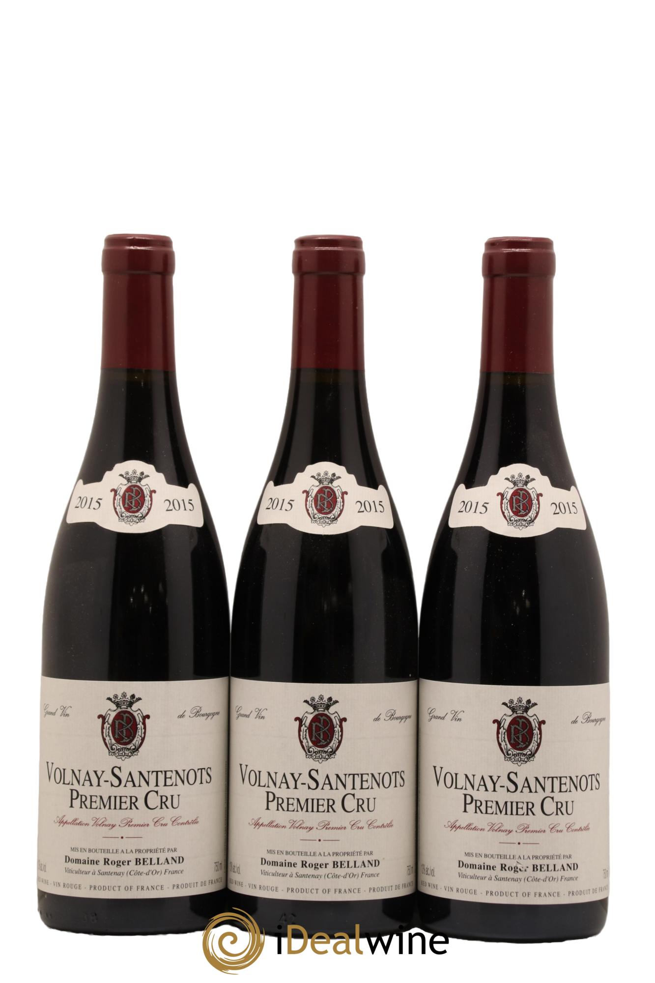 Volnay 1er Cru Santenots Roger Belland 2015 - Lot de 3 bouteilles - 0