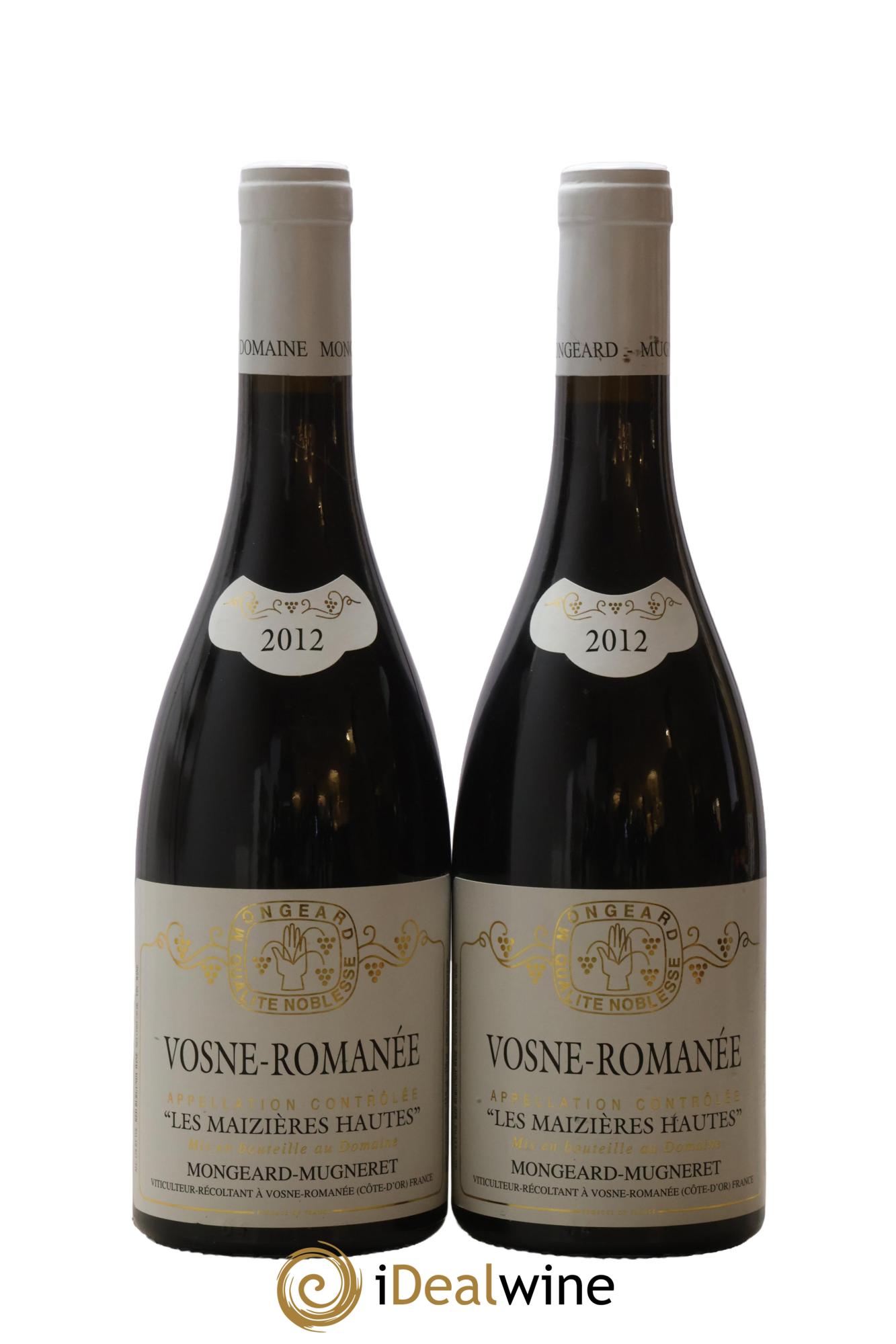 Vosne-Romanée Les Maizières Hautes Mongeard-Mugneret (Domaine) 2012 - Lot de 2 bouteilles - 0