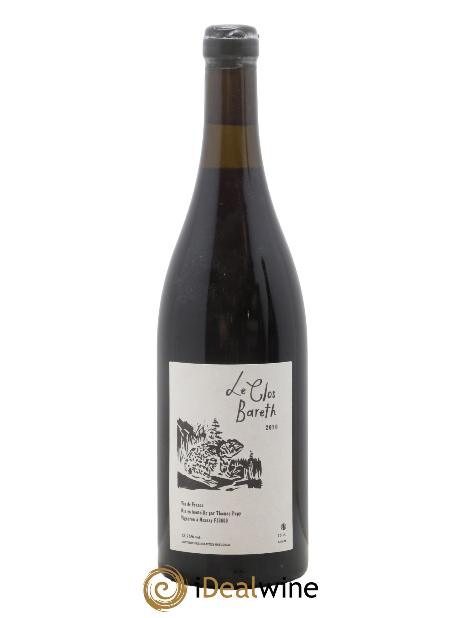 Vin de France Clos Bareth Thomas Popy 2020 - Lot de 1 bouteille - 0