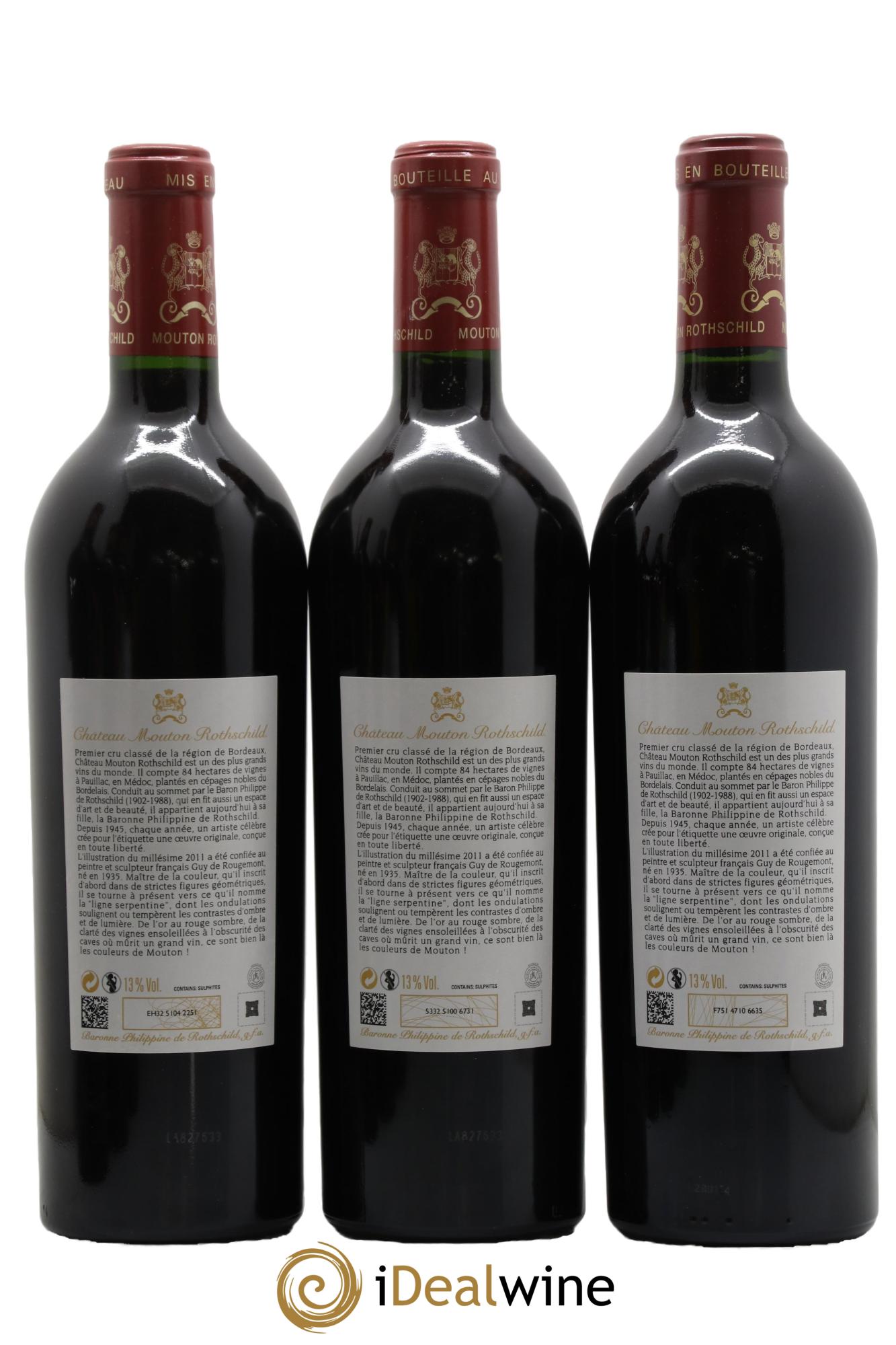Château Mouton Rothschild 1er Grand Cru Classé 2011 - Lot de 6 bouteilles - 3