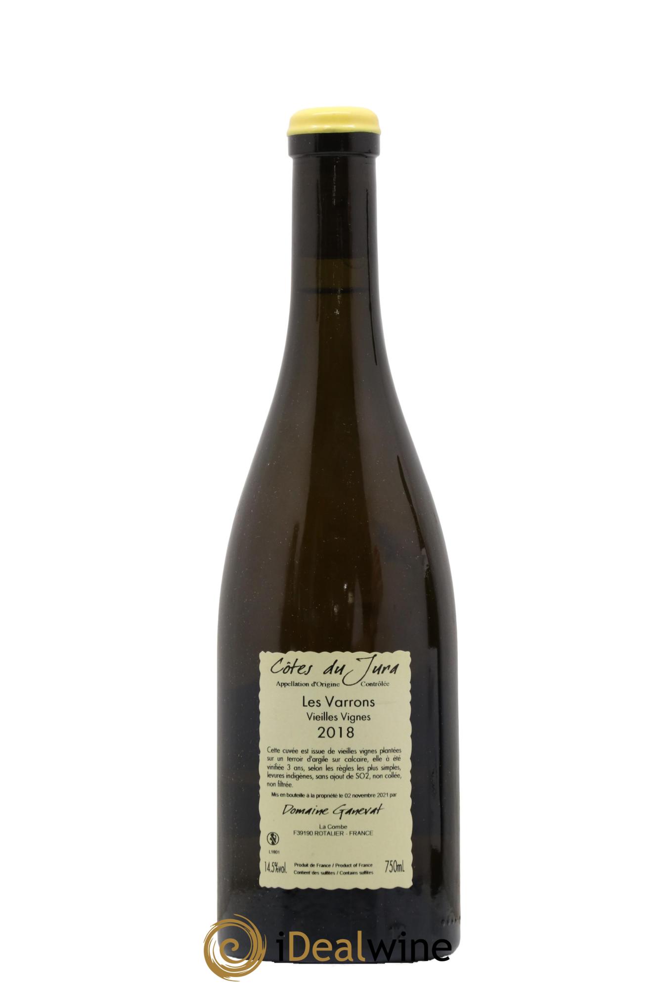 Côtes du Jura Les Varrons Vieilles Vignes Jean-François Ganevat (Domaine) 2018 - Lot de 1 bouteille - 1