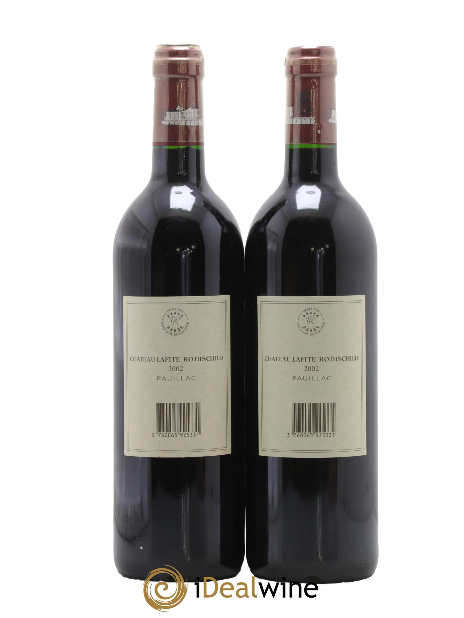 Château Lafite Rothschild 1er Grand Cru Classé 2002 - Lot de 2 bouteilles - 1