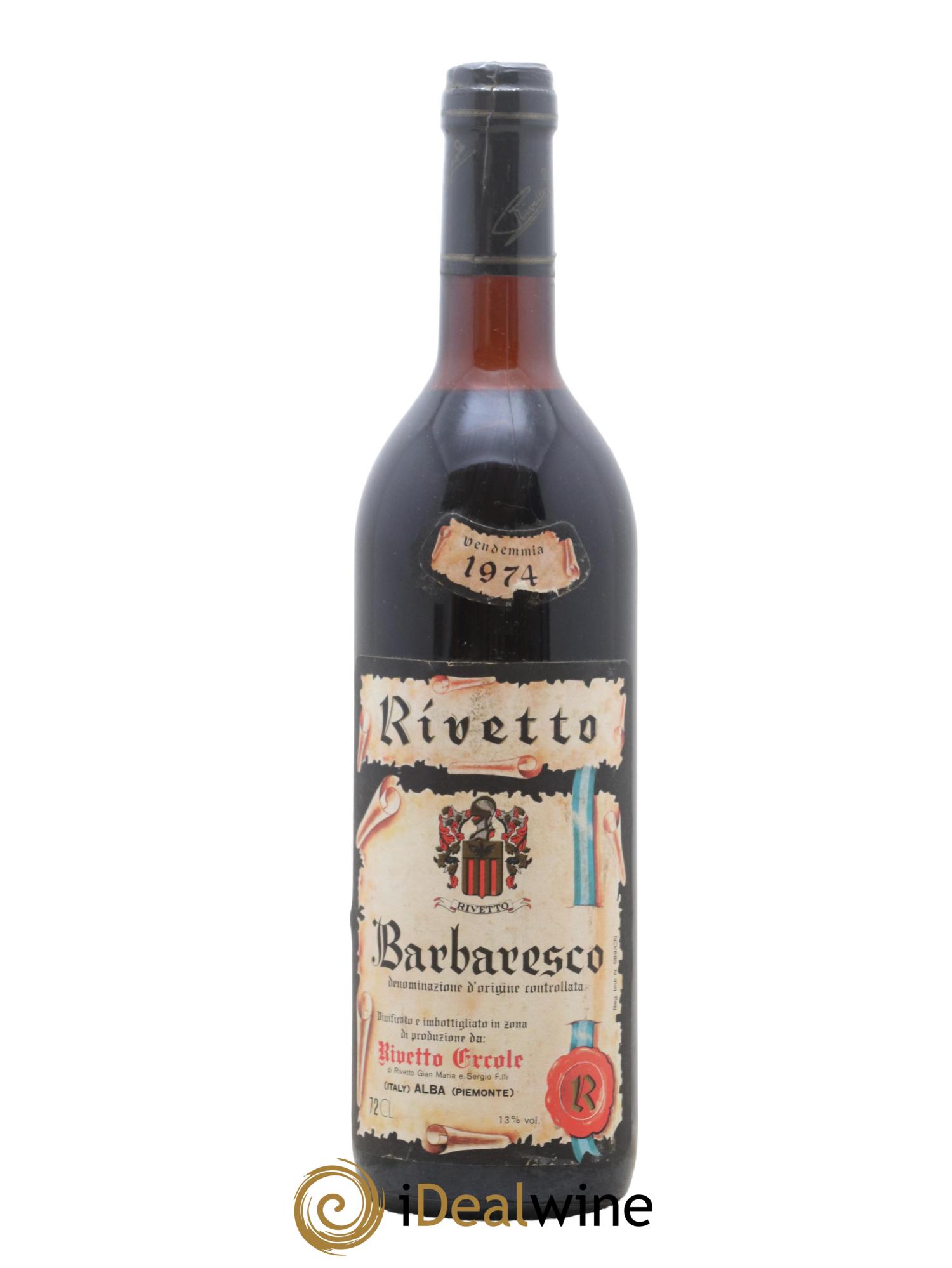 Barbaresco DOCG Rivetto 1974 - Lot of 1 bottle - 0
