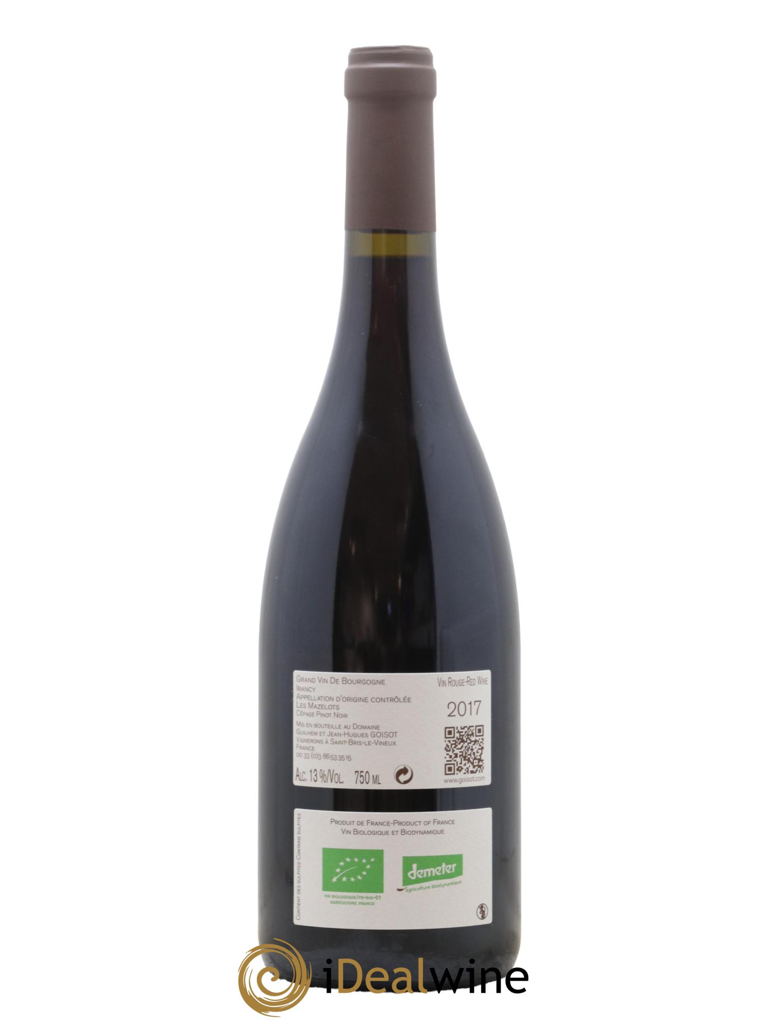 Irancy Les Mazelots Goisot 2017 - Lotto di 1 bottiglia - 1