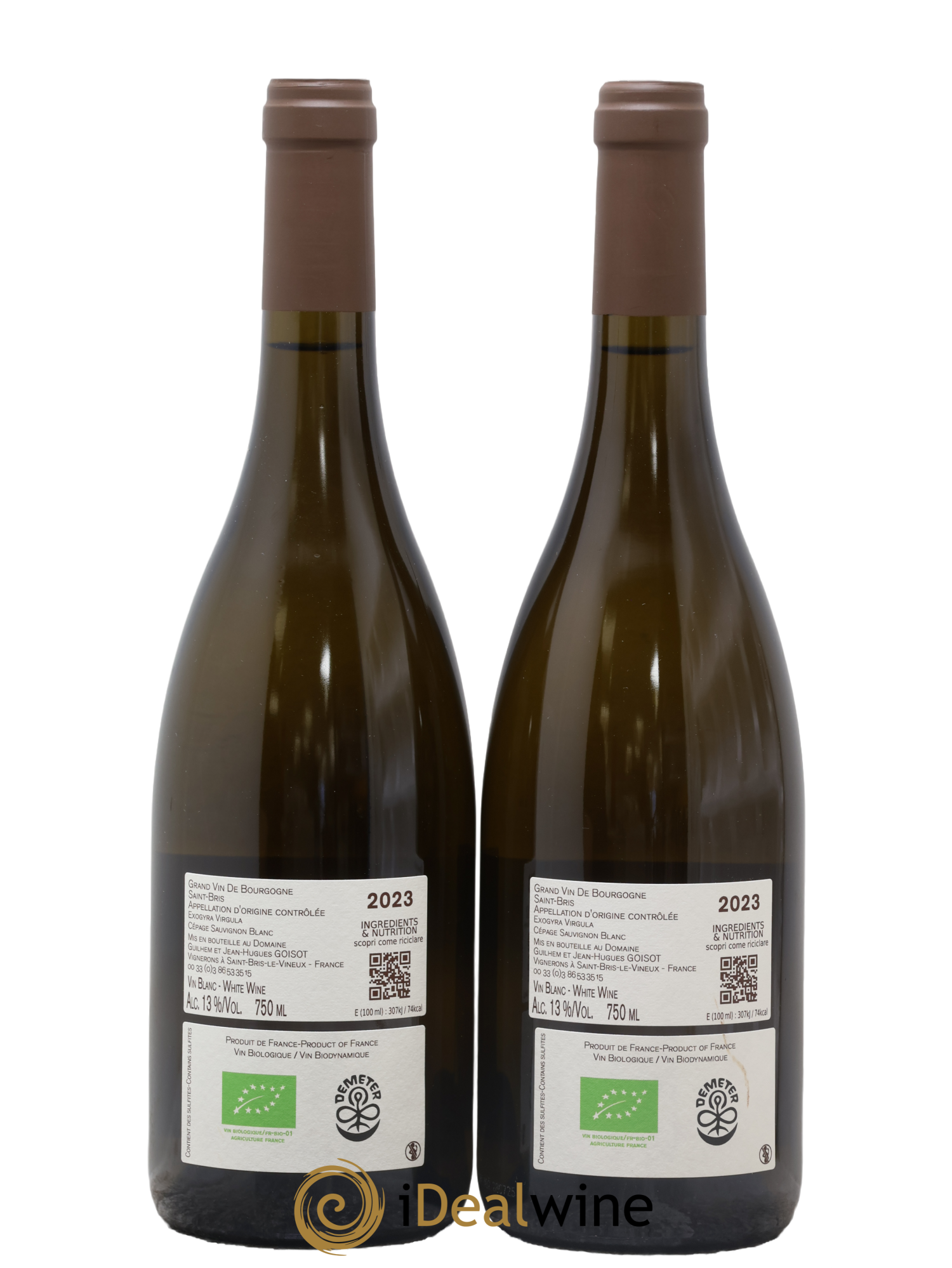 Saint-Bris Exogyra Virgula Goisot 2023 - Lot of 2 bottles - 1
