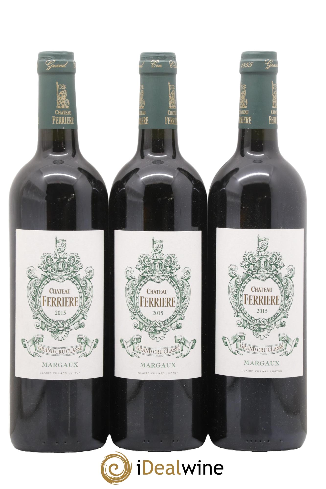 Château Ferrière 3ème Grand Cru Classé 2015 - Lot de 3 bouteilles - 0