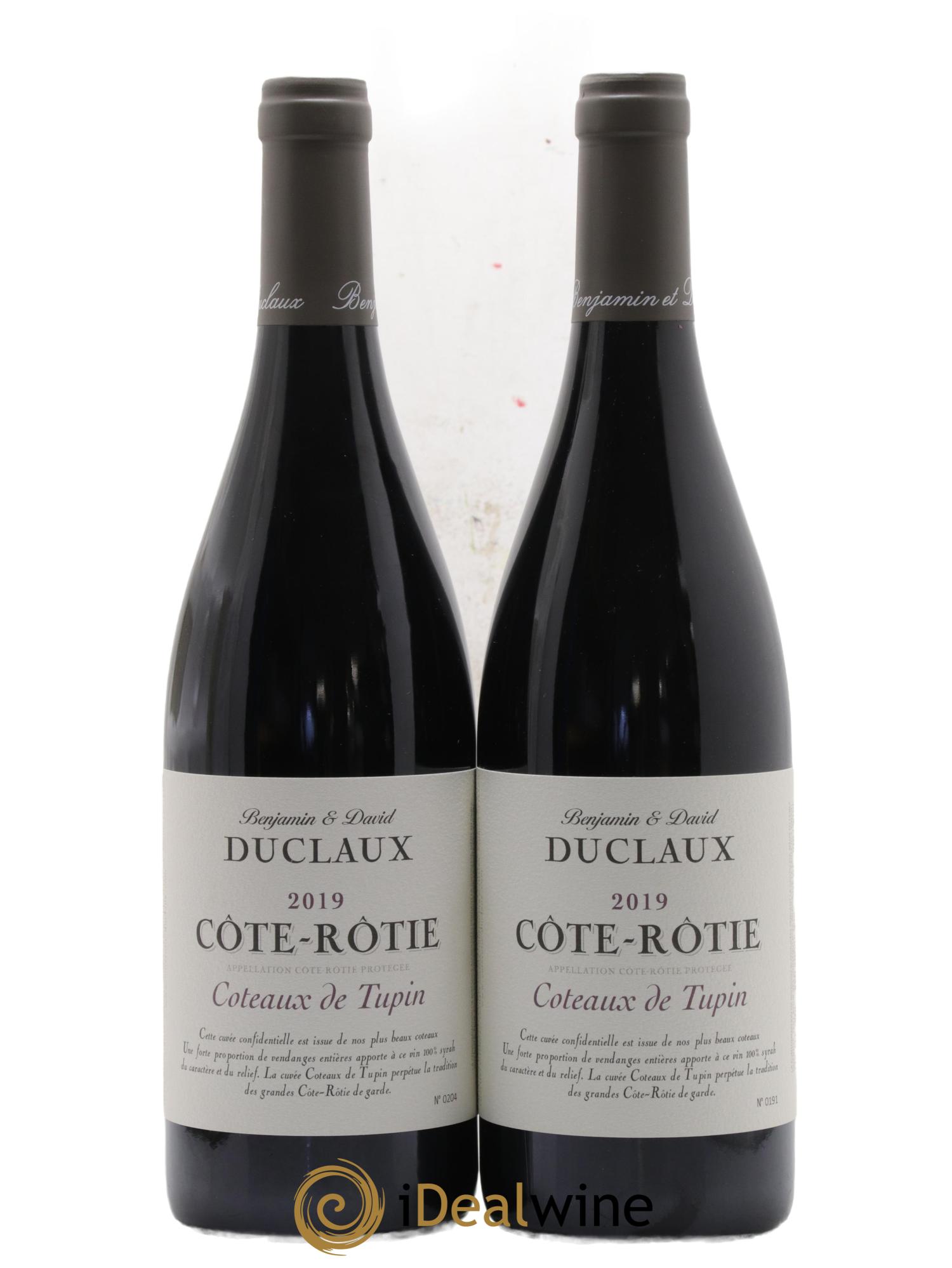 Côte-Rôtie Coteaux de Tupin Domaine Duclaux 2019 - Lot de 2 bouteilles - 0