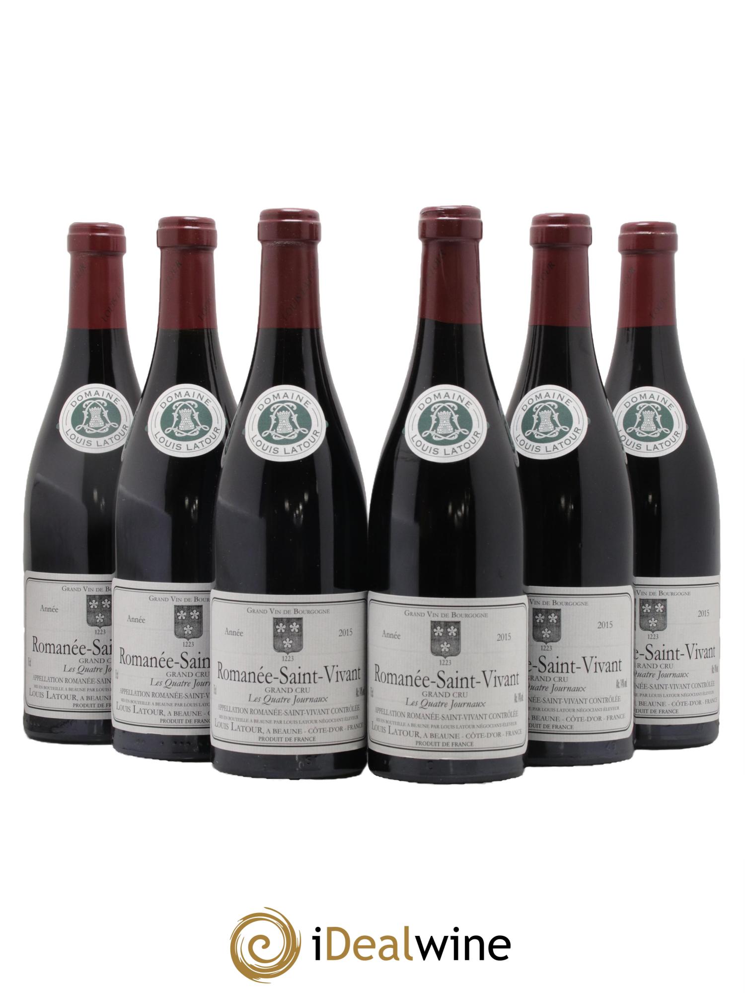Romanée-Saint-Vivant Grand Cru Les Quatre Journaux Louis Latour 2015 - Lot de 6 bouteilles - 0