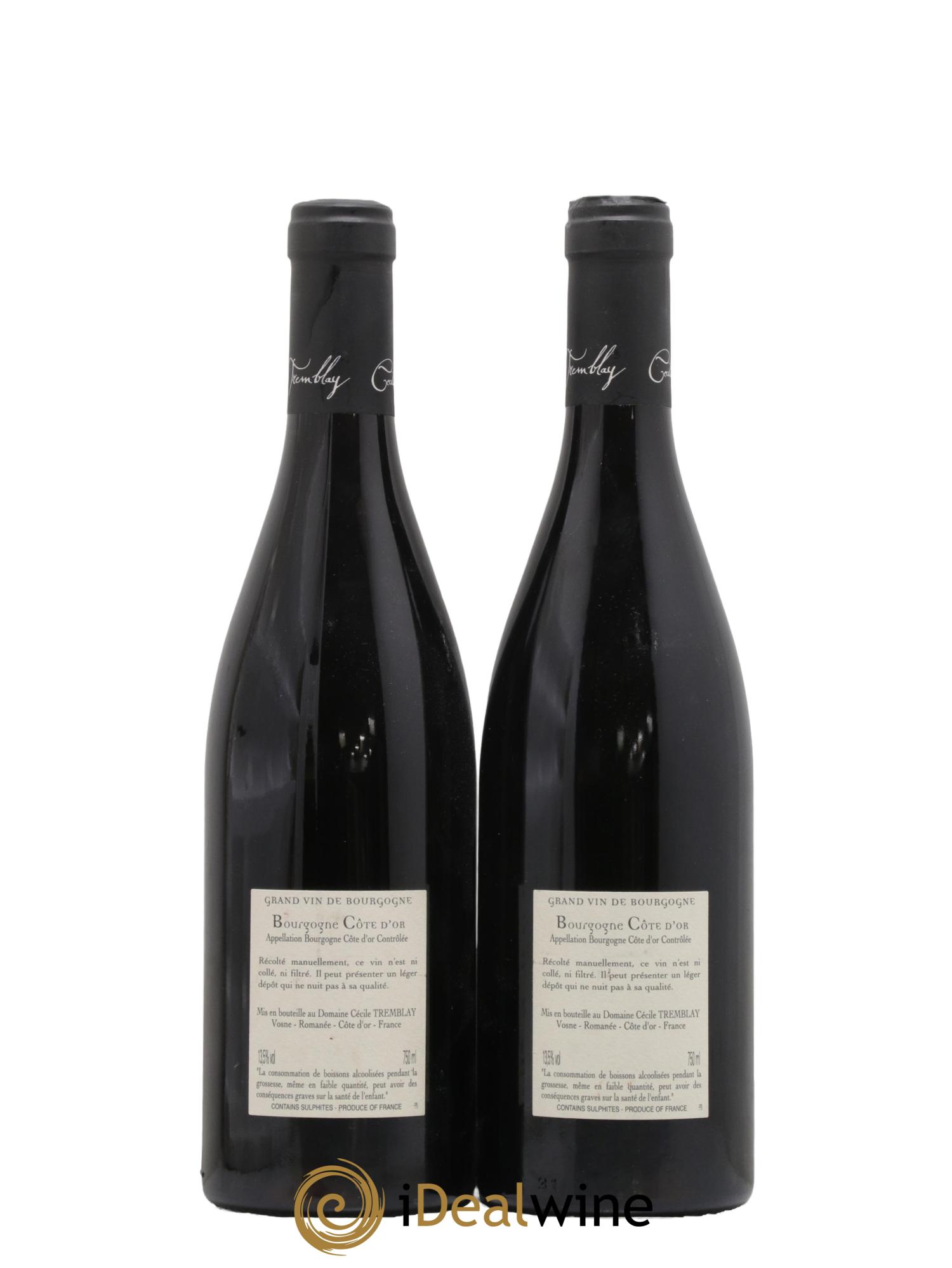 Bourgogne Côte-d'Or Cécile Tremblay 2018 - Lot de 2 bouteilles - 1