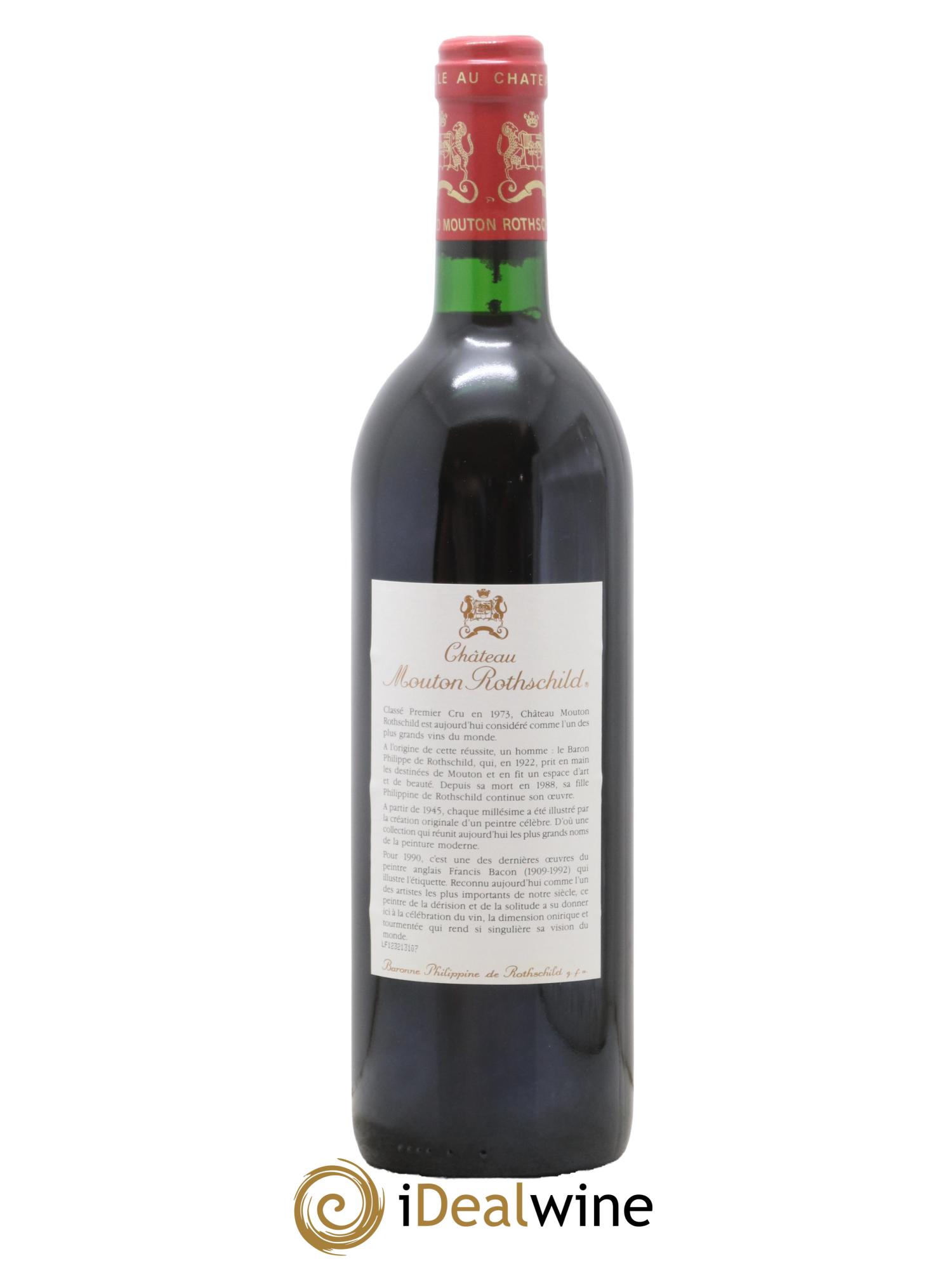 Château Mouton Rothschild 1er Grand Cru Classé 1990 - Lot de 1 bouteille - 1