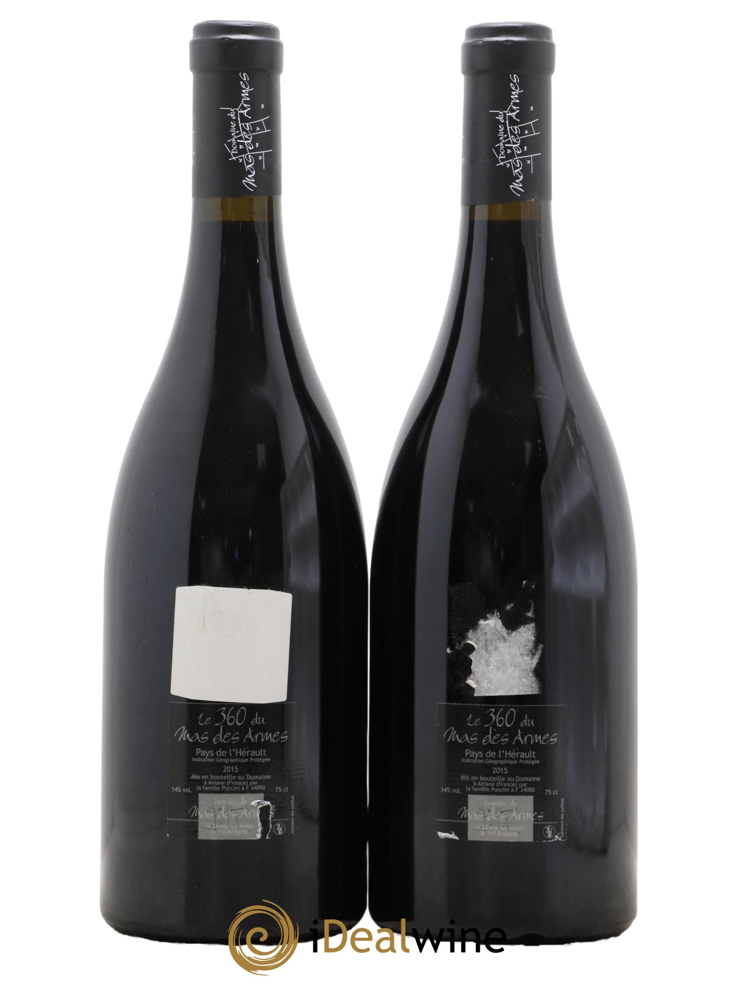 Pays d'Hérault Cuvée 360 Mas des Armes 2015 - Lot de 2 bouteilles - 1