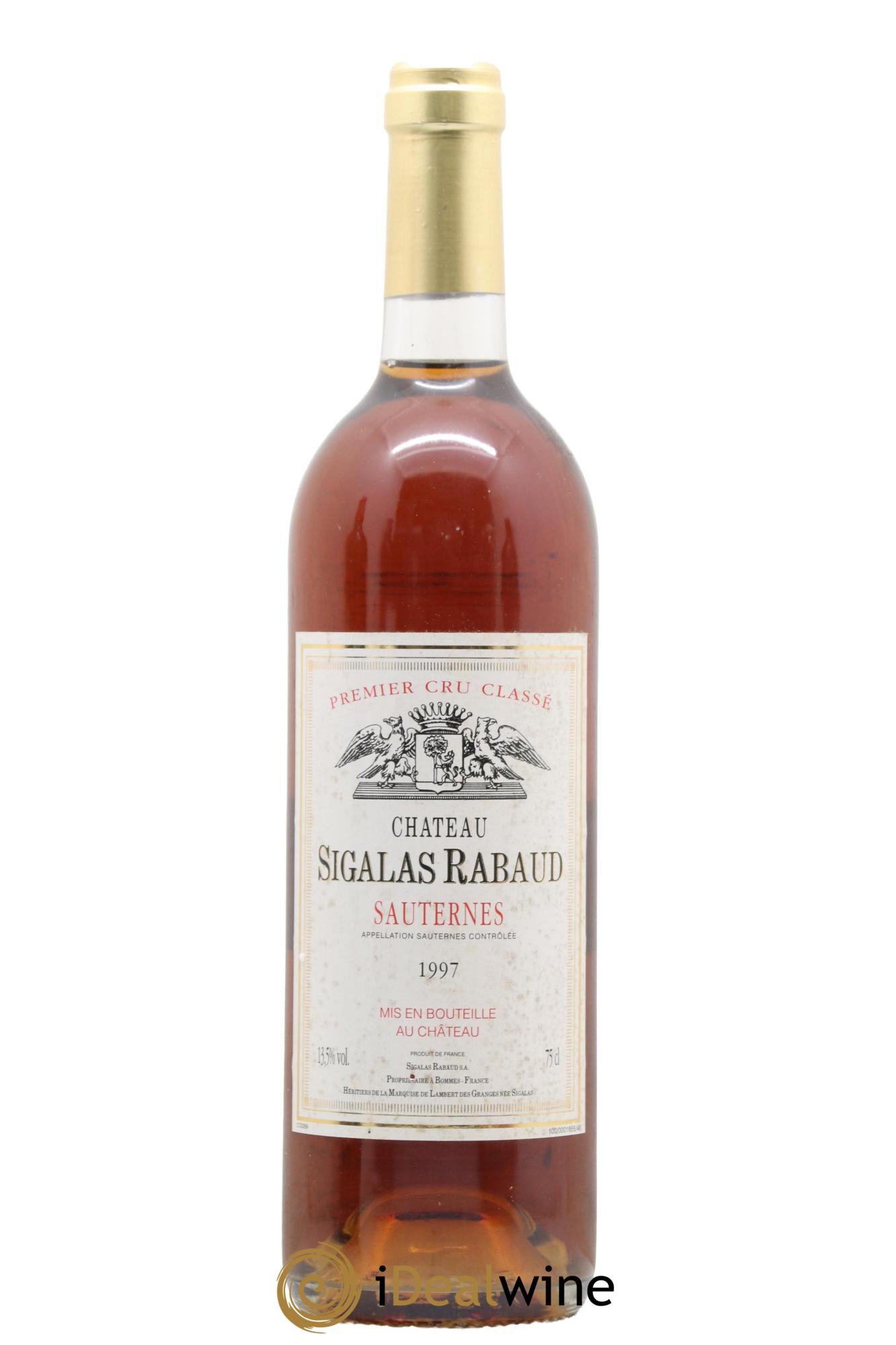 Château Sigalas Rabaud 1er Grand Cru Classé 1997 - Lotto di 1 bottiglia - 0