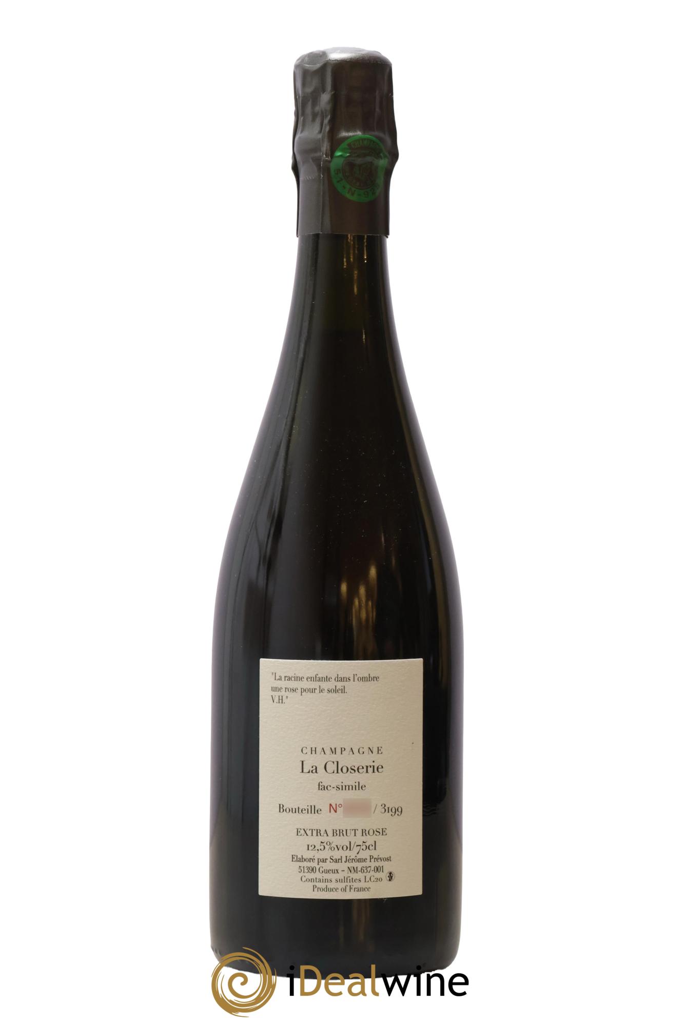 Fac-Simile Jérôme Prévost - Lot de 1 bouteille - 1