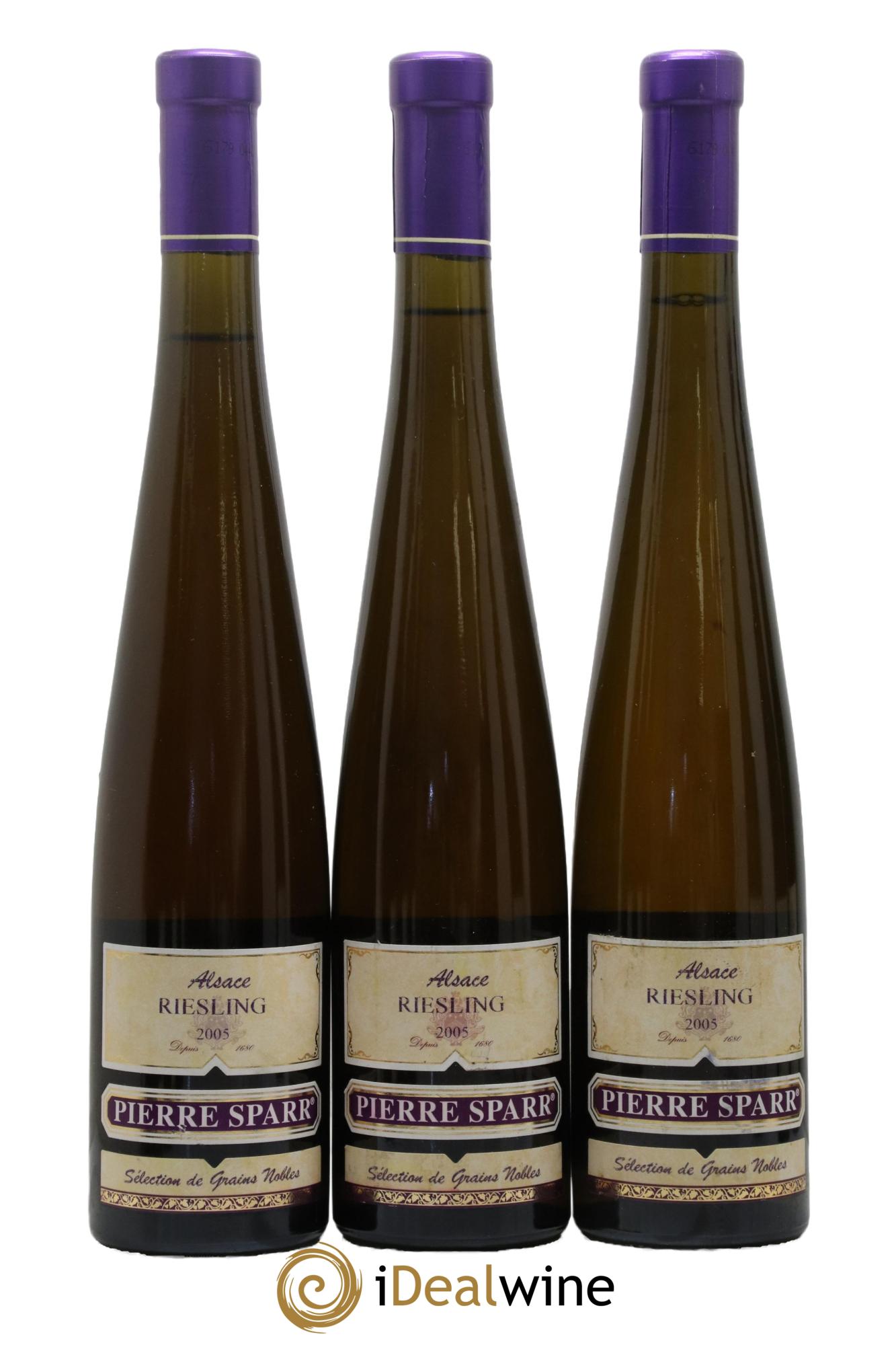 Alsace Riesling Sélection de Grains Nobles Pierre Sparr  2005 - Lot of 3 500ml formats - 0