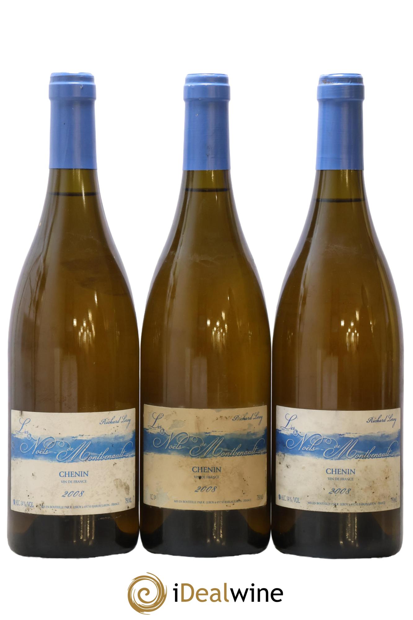 Vin de France Les Noëls de Montbenault Richard Leroy 2008 - Lot de 3 bouteilles - 0