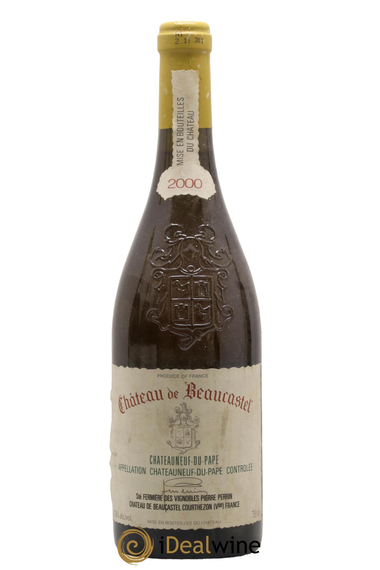 Châteauneuf-du-Pape Château de Beaucastel Famille Perrin 2000 - Lot de 1 bouteille - 0
