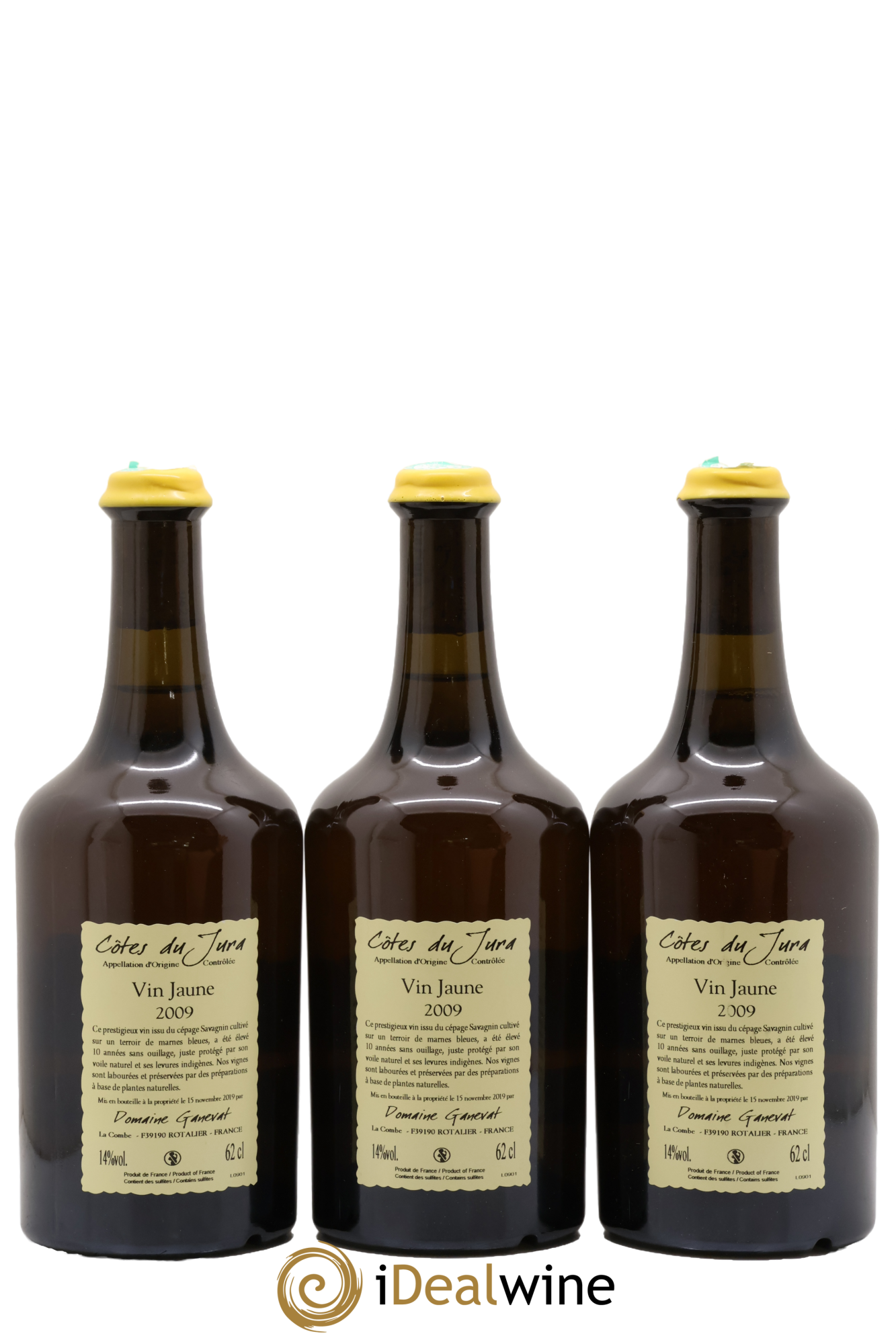Côtes du Jura Vin Jaune Jean-François Ganevat (Domaine) 2009 - Lot de 3 clavelins - 1
