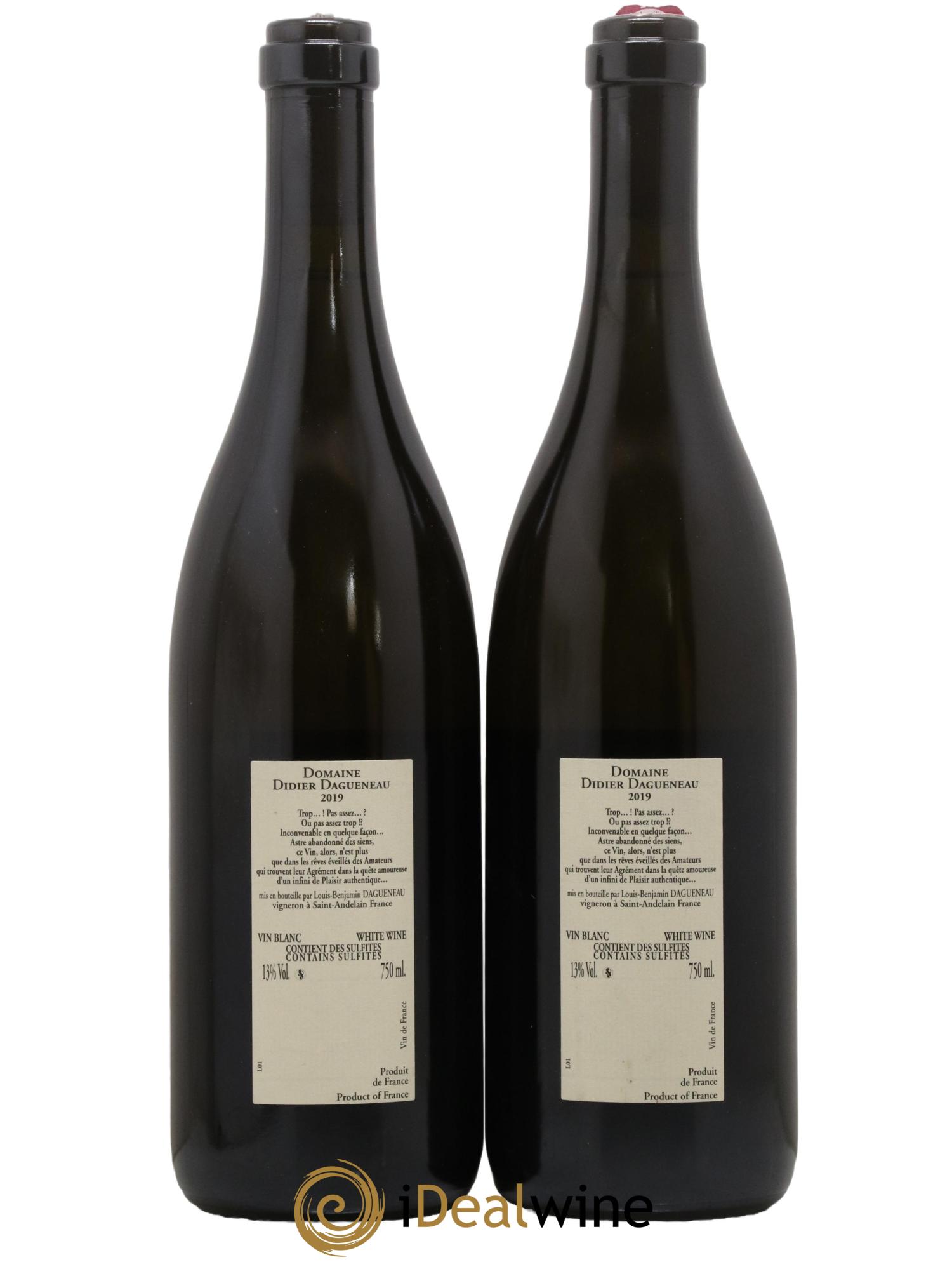 Vin de France Blanc Etc Dagueneau (Domaine Didier - Louis-Benjamin) 2019 - Lot de 2 bouteilles - 1