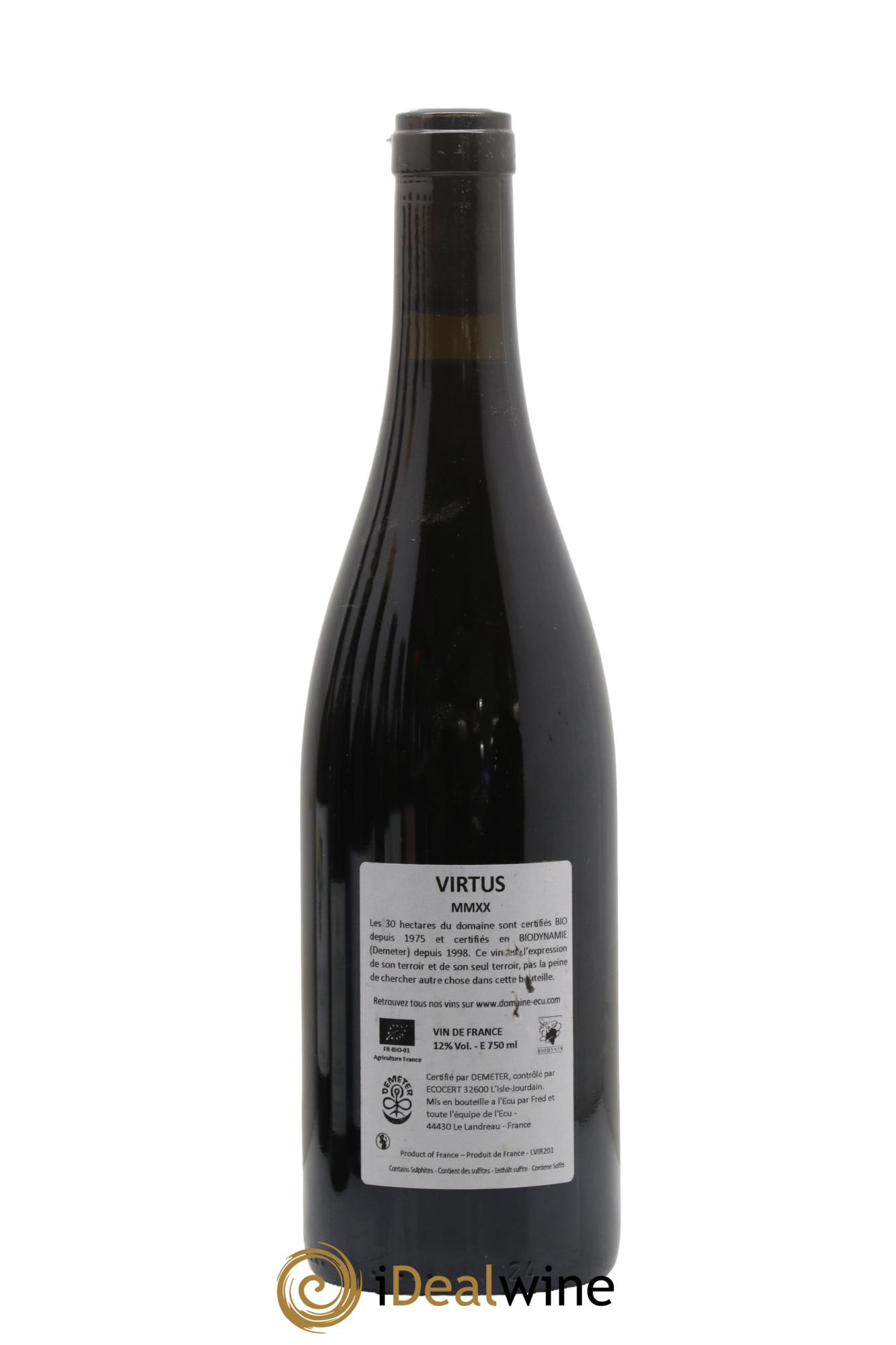 Vin de France Virtus Domaine De L'Ecu 2020 - Lot de 1 bouteille - 1