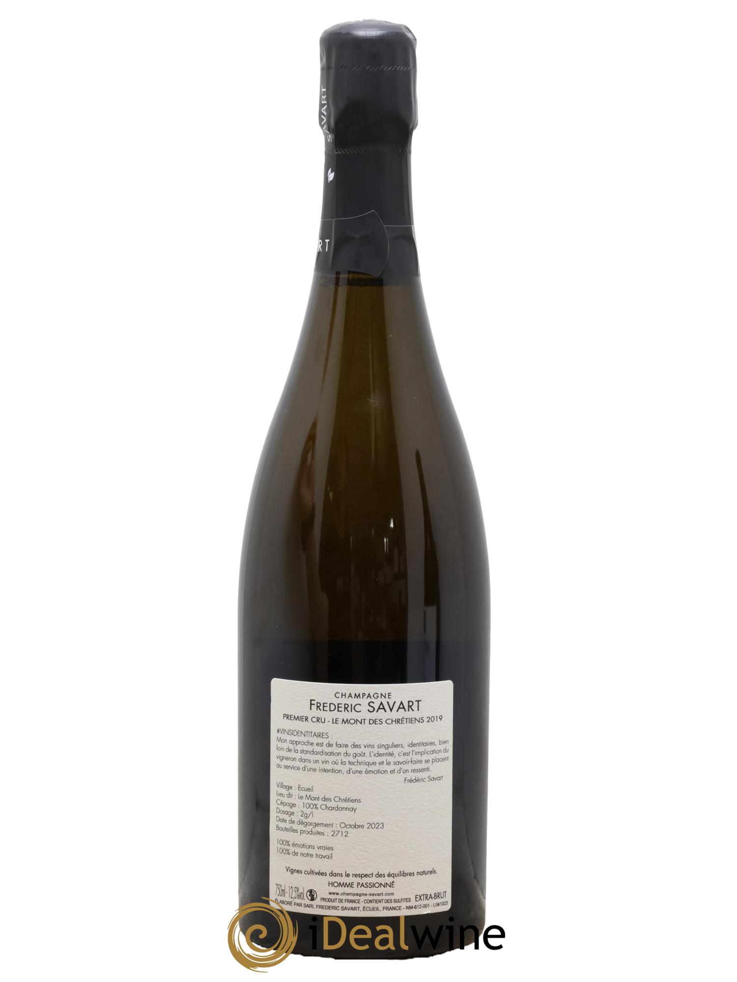 Le Mont des Chrétiens 1er Cru Extra-Brut Savart 2019 - Lot of 1 bottle - 1