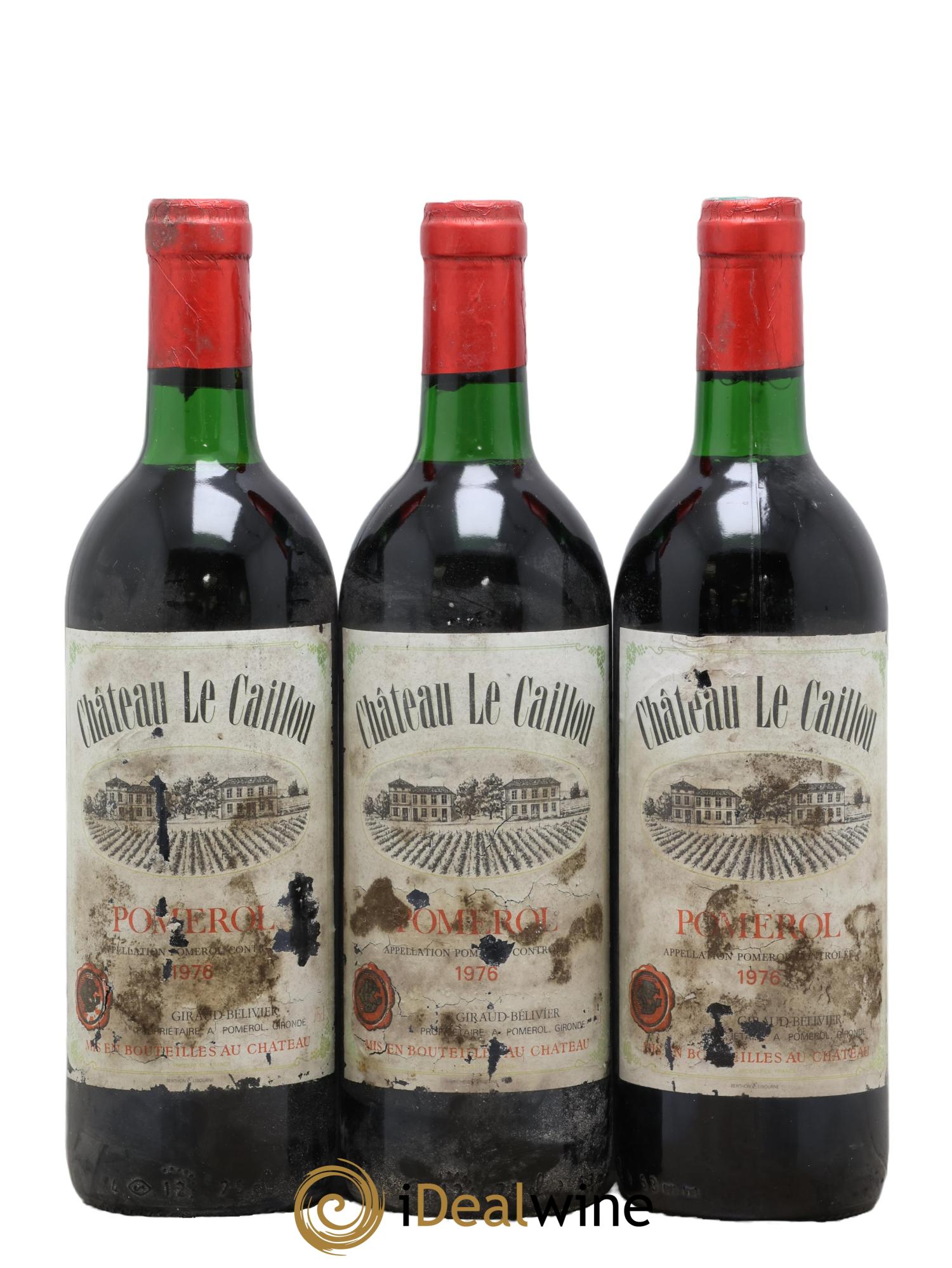 Château le Caillou 1976 - Lot of 3 bottles - 0