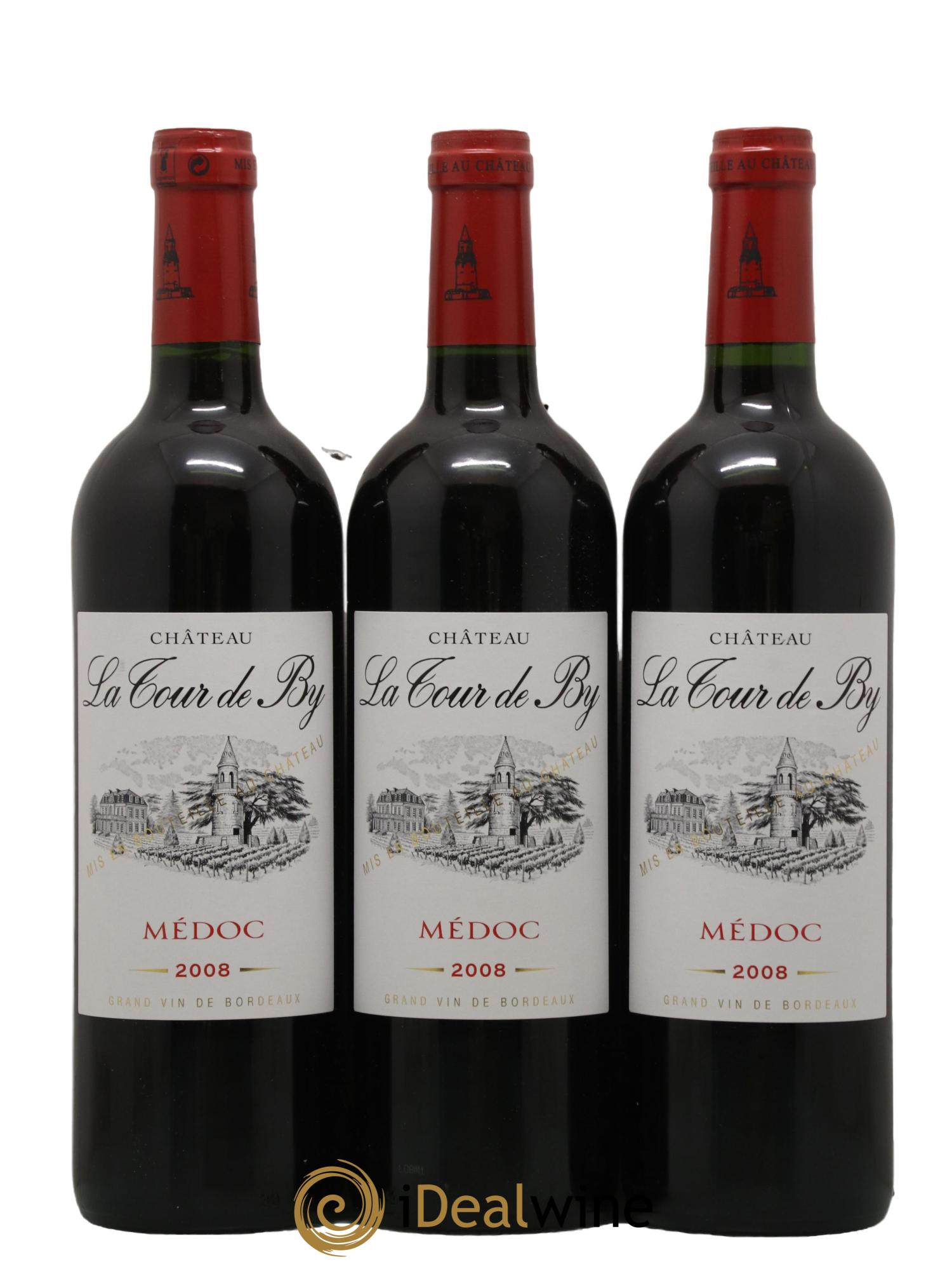 Château La Tour de By Cru Bourgeois 2008 - Lot de 3 bouteilles - 0