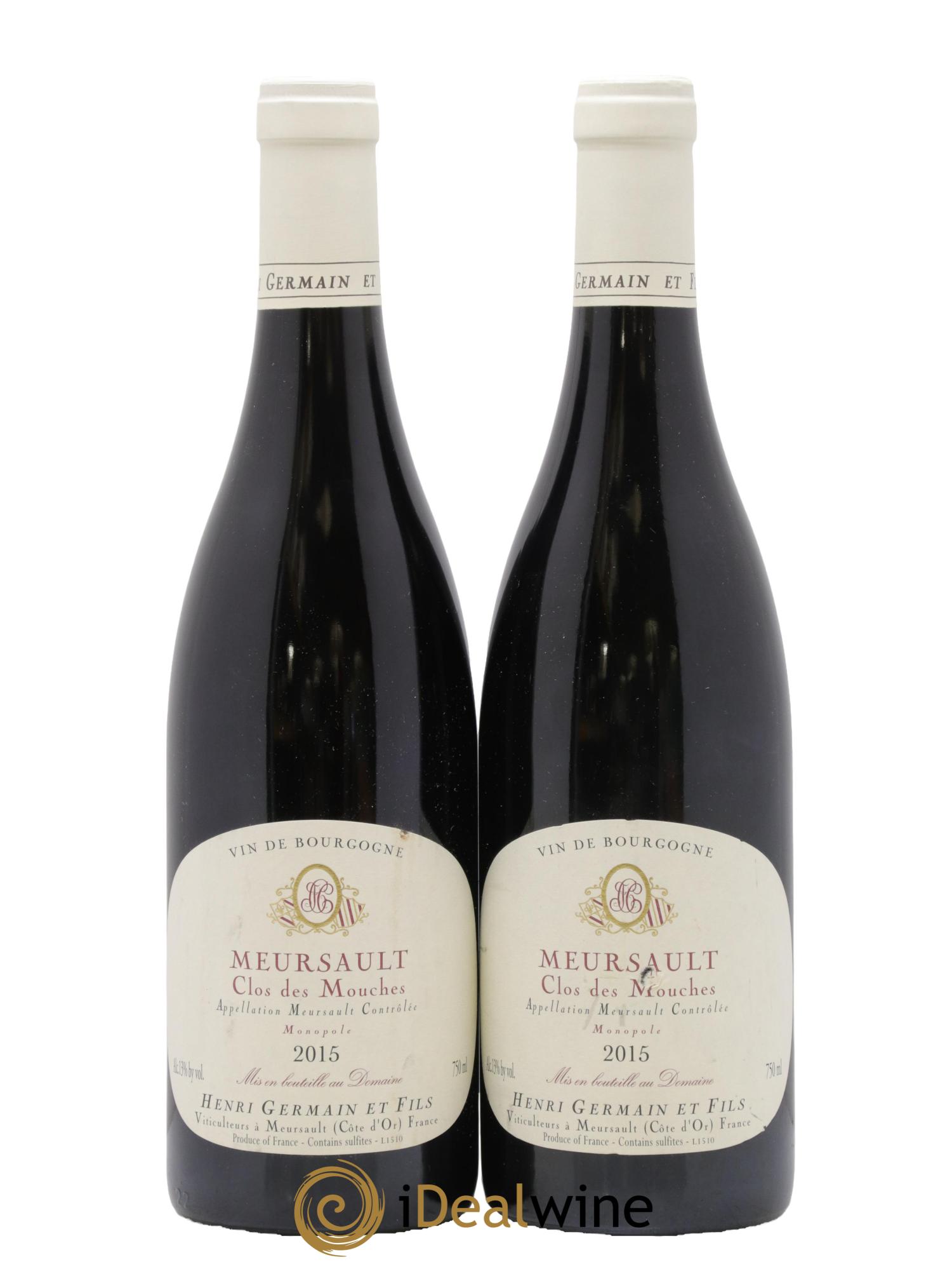 Meursault Clos des Mouches Henri Germain 2015 - Lot de 2 bouteilles - 0