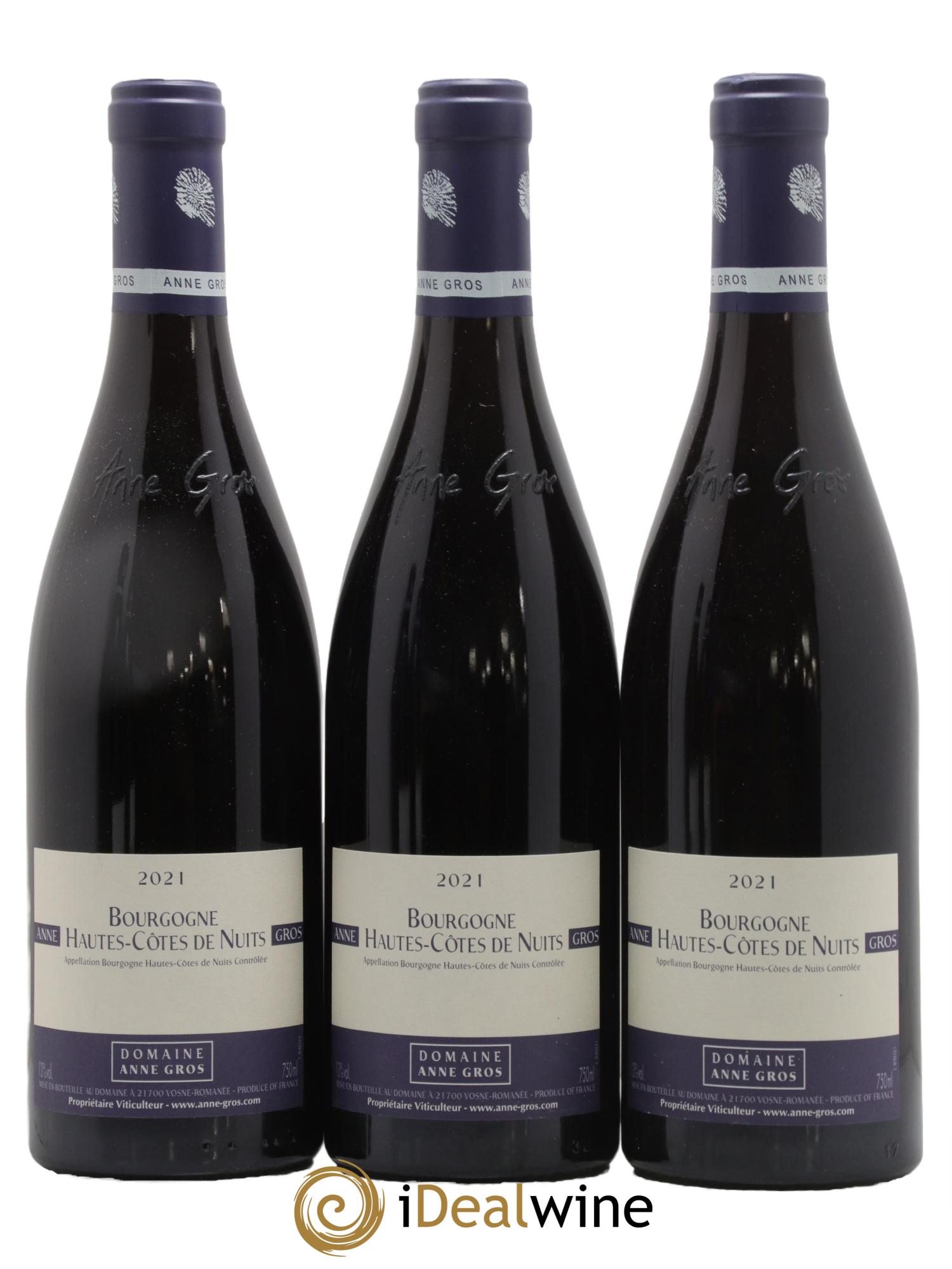 Hautes-Côtes de Nuits Anne Gros 2021 - Posten von 3 Flaschen - 0
