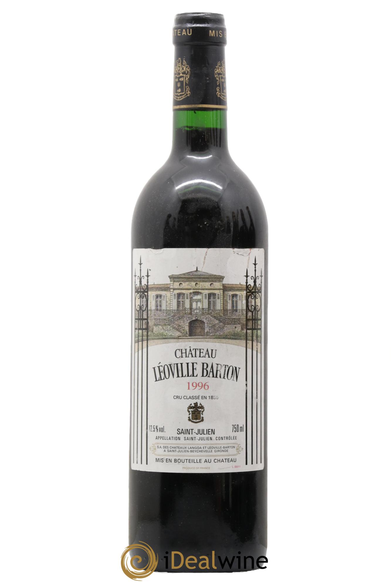 Château Léoville Barton 2ème Grand Cru Classé 1996 - Lot de 1 bouteille - 0