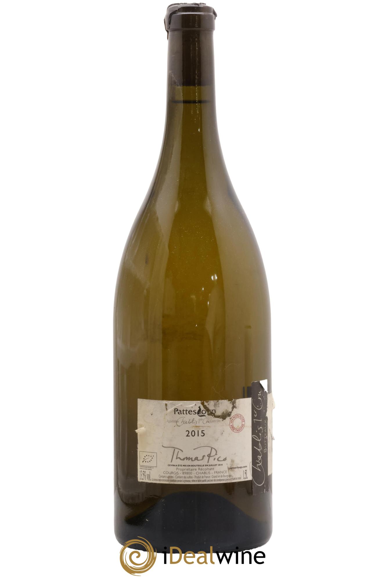 Chablis 1er Cru Butteaux Pattes Loup (Domaine) 2015 - Lot de 1 magnum - 1