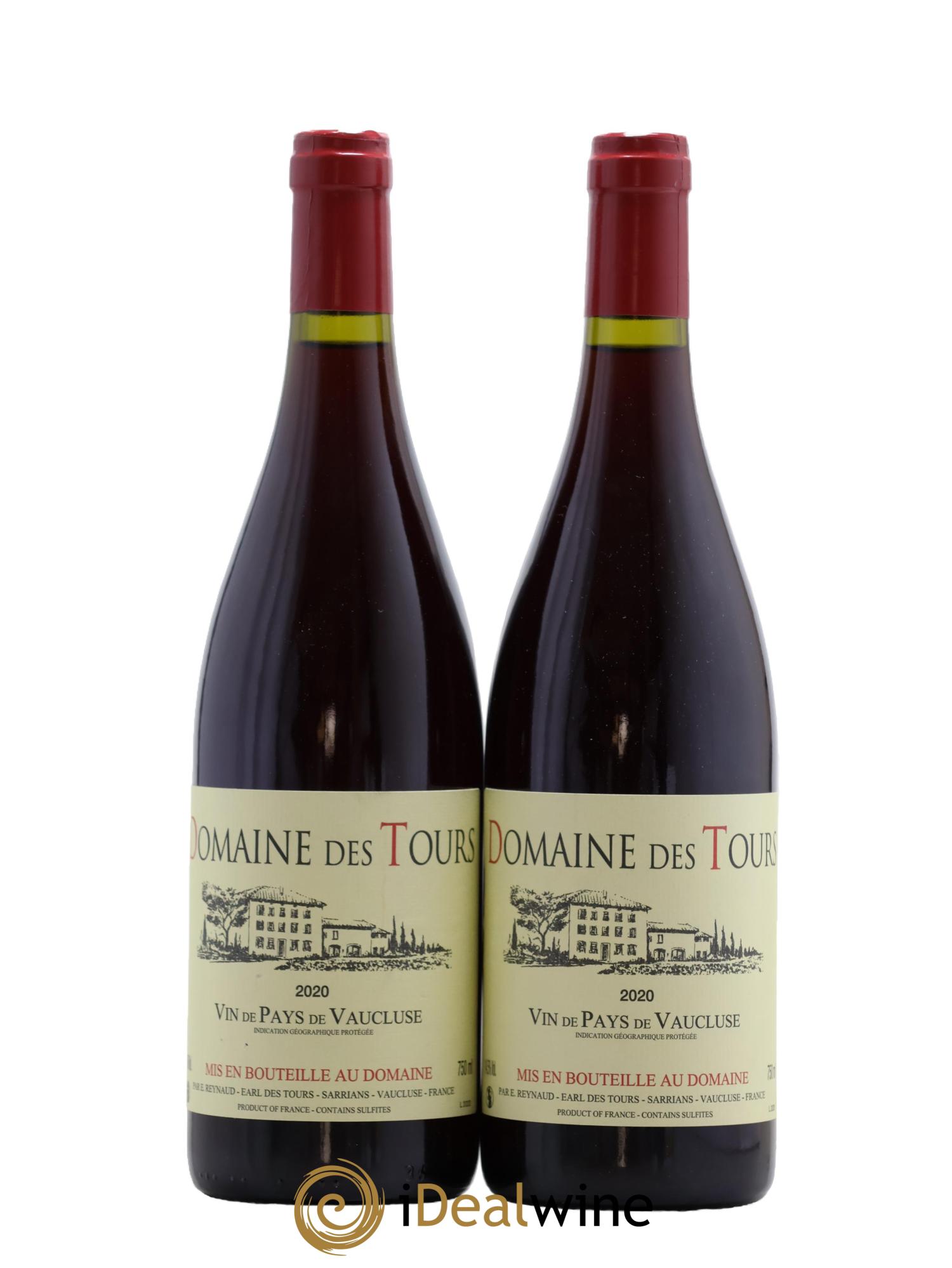 Vaucluse (Vin de Pays de Vaucluse) Domaine des Tours Emmanuel Reynaud 2020 - Lot de 2 bouteilles - 0