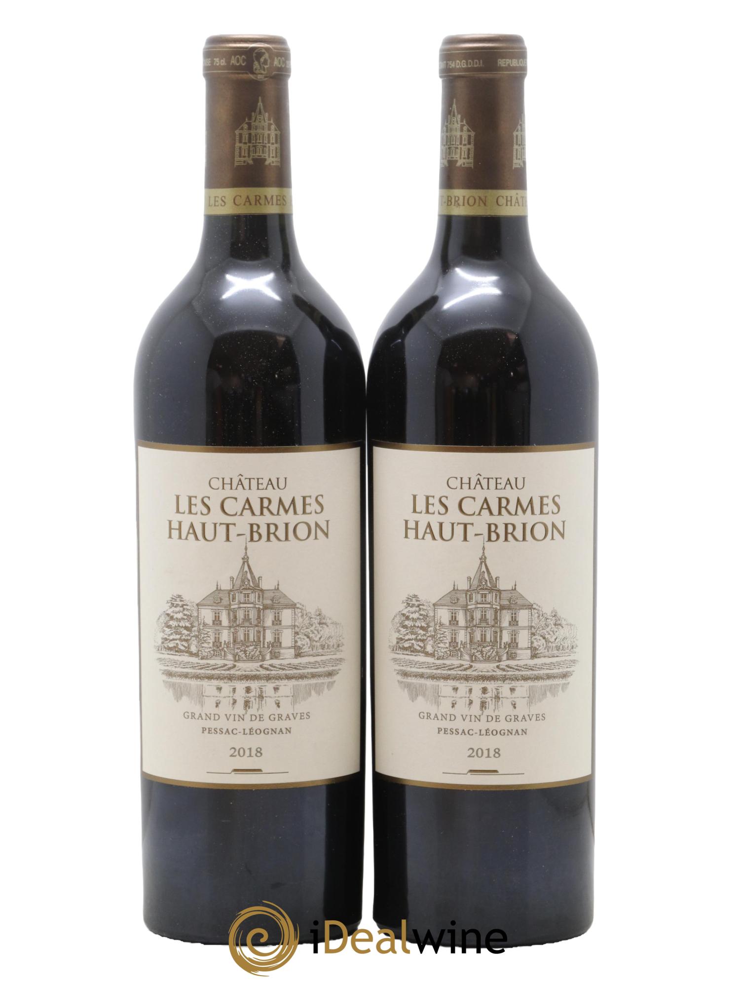 Château Les Carmes Haut-Brion 2018 - Lot de 2 bouteilles - 0