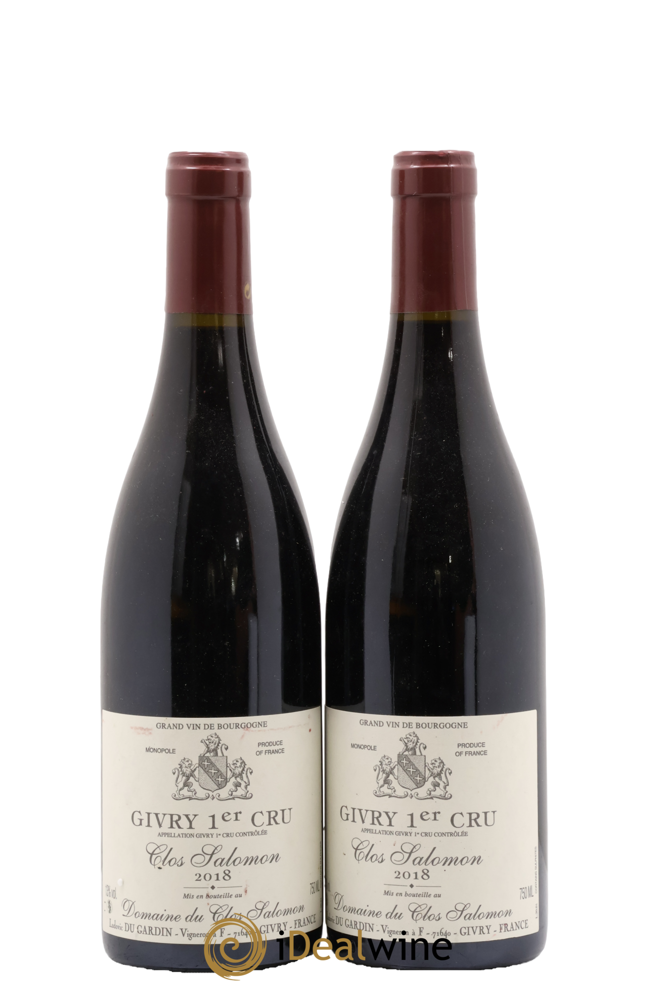 Givry 1er Cru Clos Salomon Clos Salomon 2018 - Lot de 2 bouteilles - 0