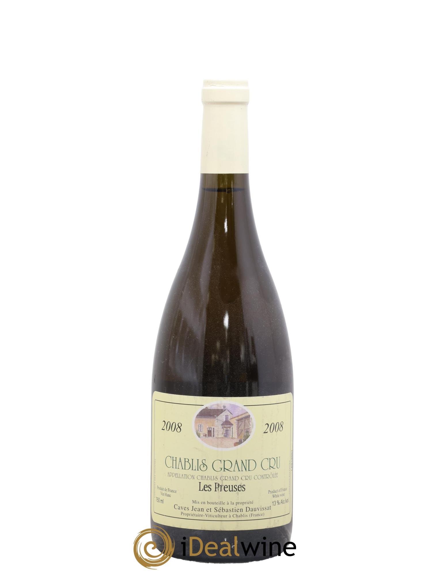 Chablis Grand Cru Les Preuses Jean & Sébastien Dauvissat 2008 - Lot de 1 bouteille - 0