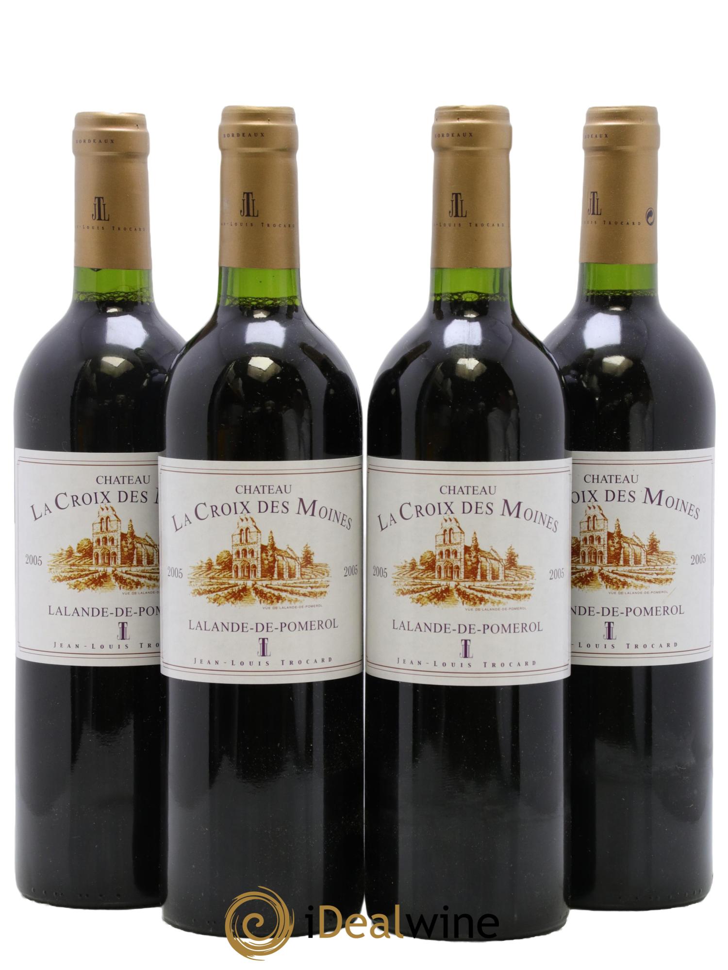 Lalande-de-Pomerol Château La Croix des Moines 2005 - Lot de 4 bouteilles - 0