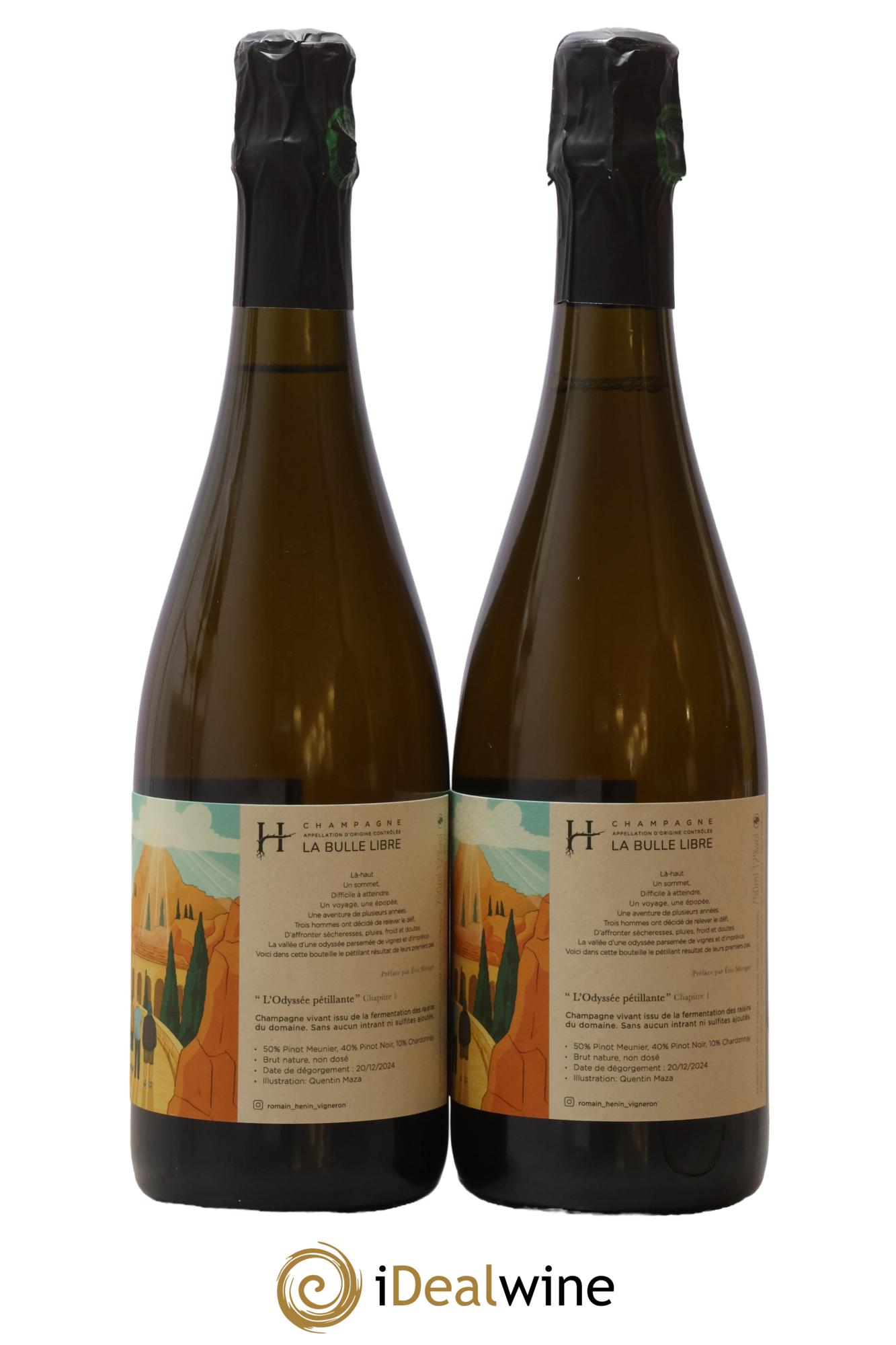 L'Odyssée Pétillante Chapitre 1 Romain Henin - Lot de 2 bouteilles - 1