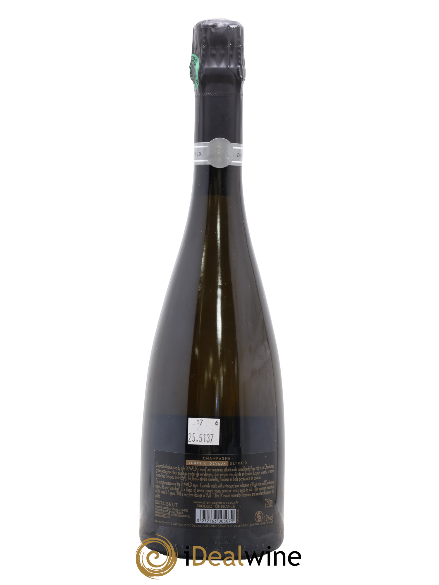 Champagne Ultra D Devaux Extra-Brut 5 ans d'age - Lot of 1 bottle - 1