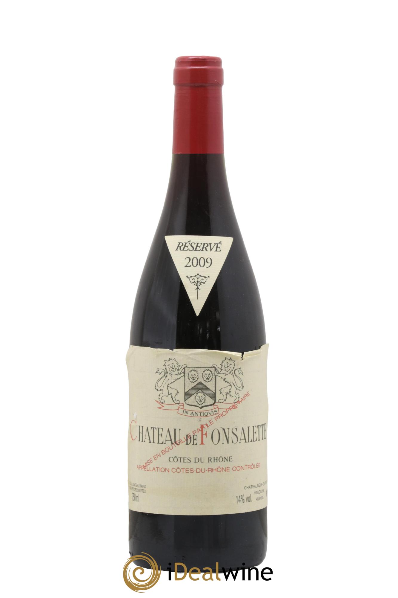 Côtes-du-Rhône Château de Fonsalette Emmanuel Reynaud 2009 - Lot de 1 bouteille - 0