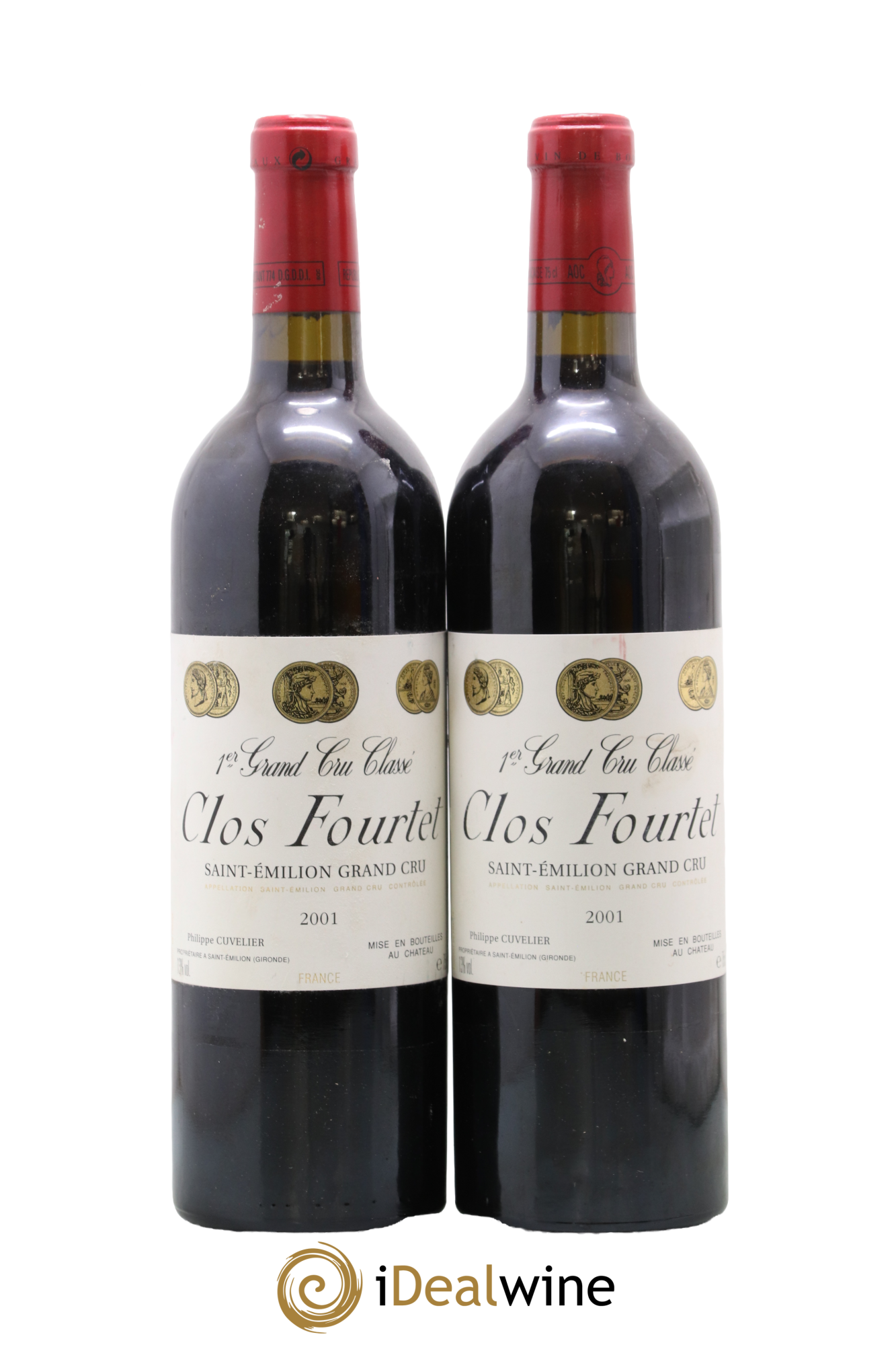 Clos Fourtet 1er Grand Cru Classé B 2001 - Posten von 2 Flaschen - 0