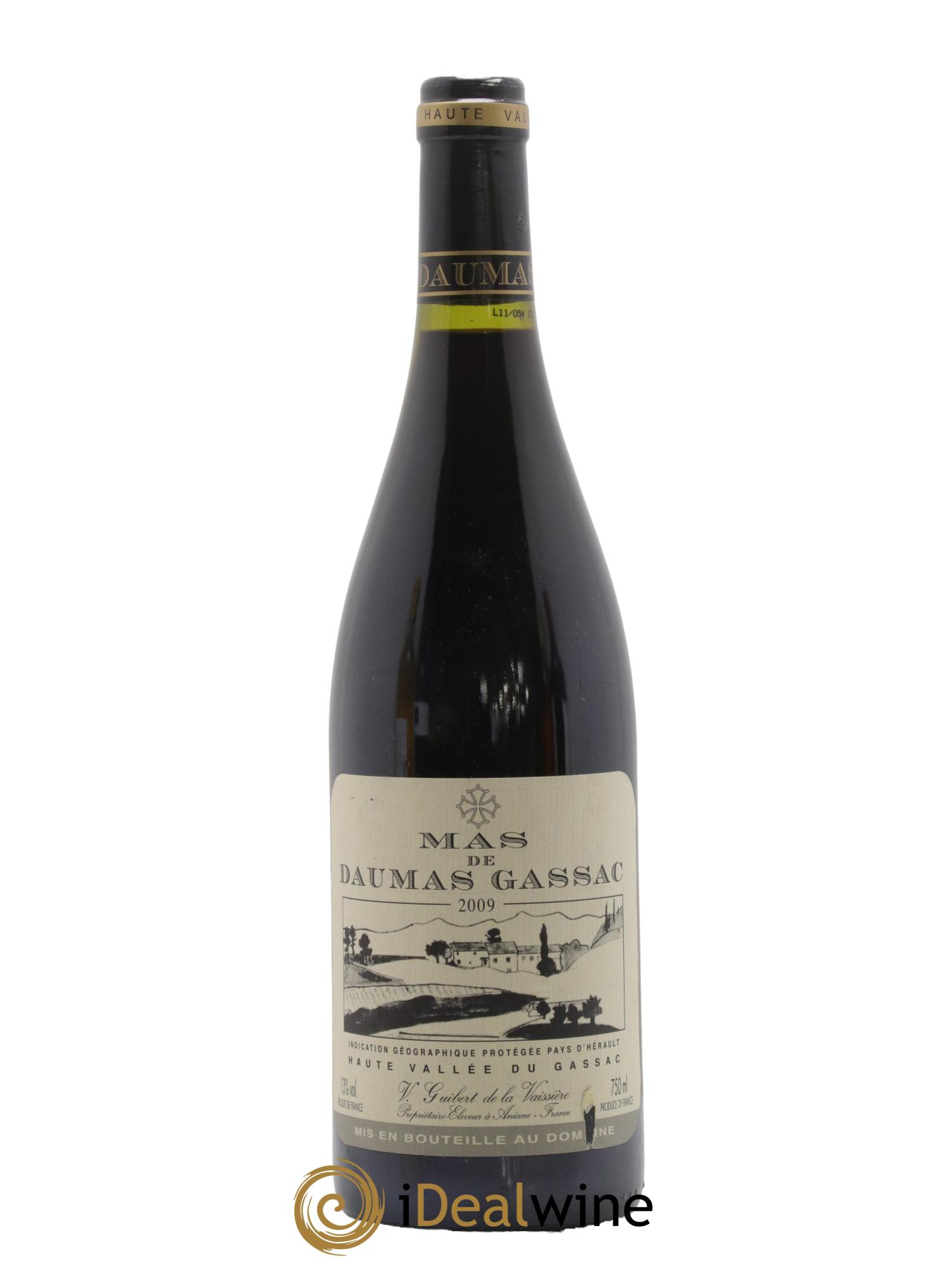 IGP St Guilhem-le-Désert - Cité d'Aniane Mas Daumas Gassac Famille Guibert de La Vaissière 2009 - Lot of 1 bottle - 0