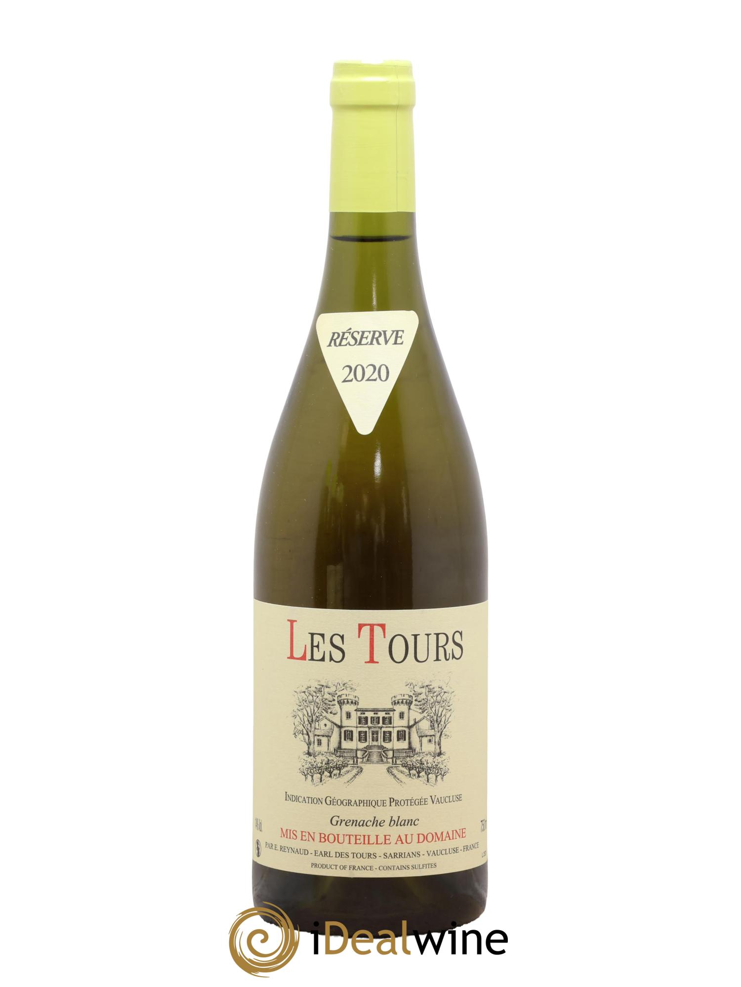 IGP Vaucluse (Vin de Pays de Vaucluse) Les Tours Grenache Blanc Emmanuel Reynaud 2020 - Posten von 1 Flasche - 0