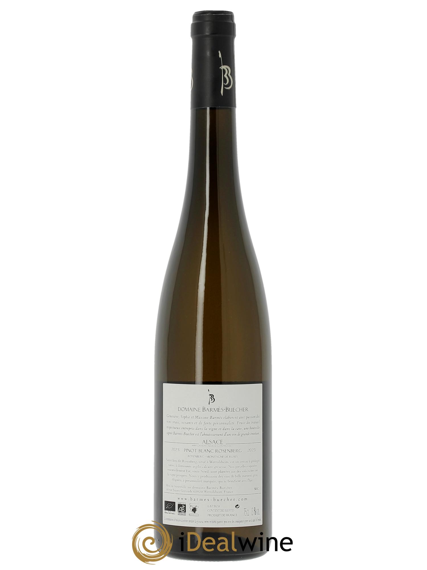 Alsace Pinot blanc Rosenberg Barmes-Buecher  2023 - Lotto di 1 bottiglia - 1