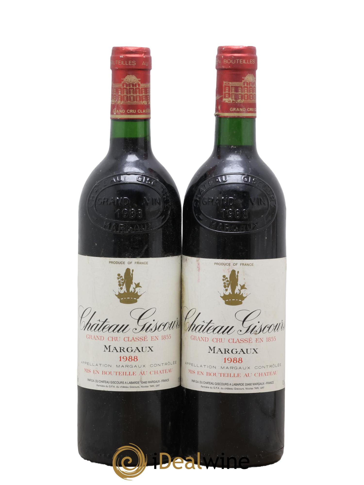 Château Giscours 3ème Grand Cru Classé 1988 - Lotto di 2 bottiglie - 0