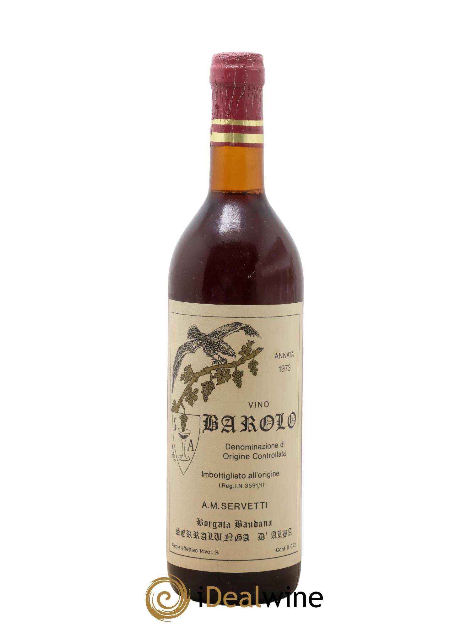 Barolo DOCG Servetti 1973 - Lot of 1 bottle - 0