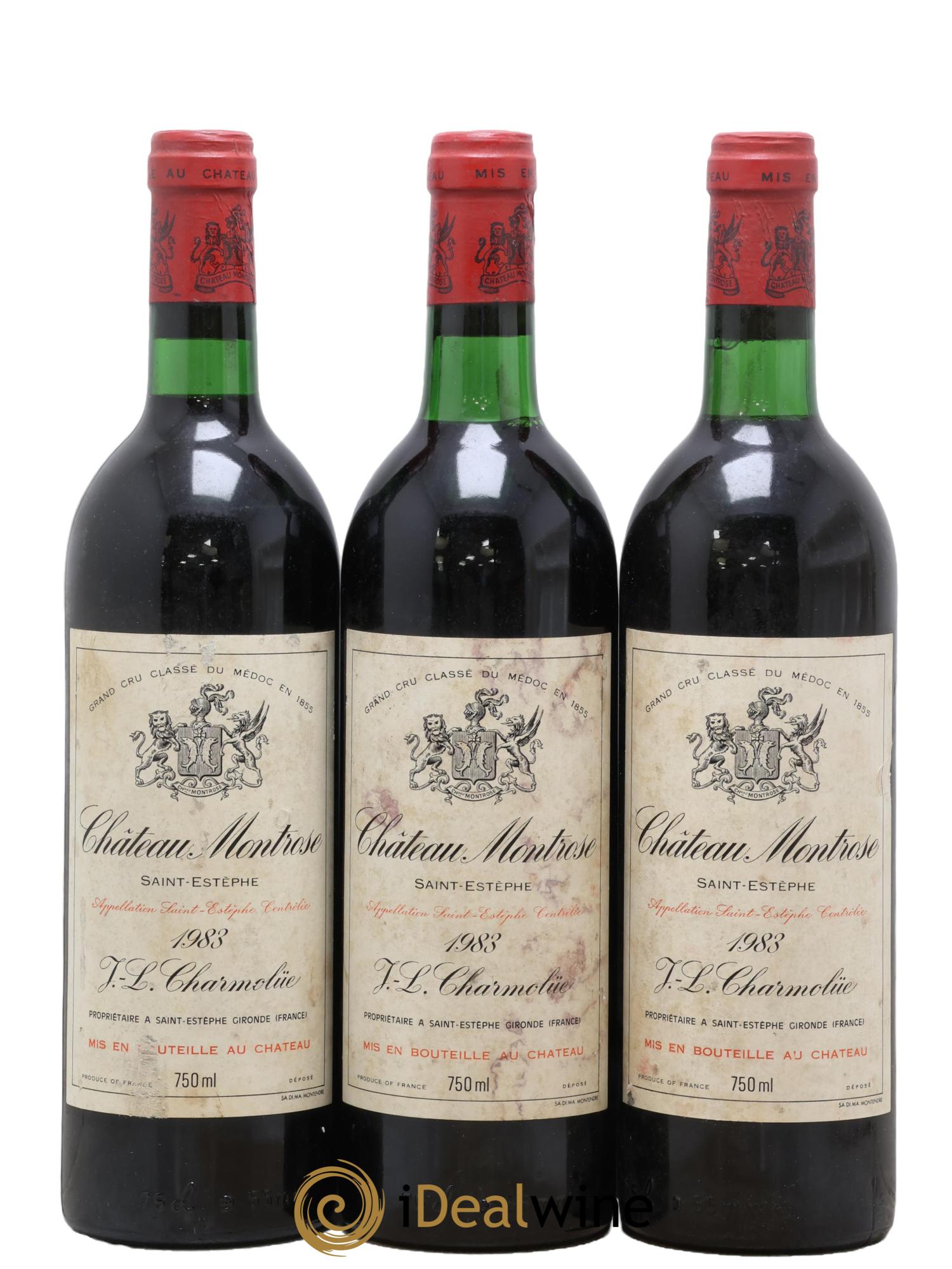 Château Montrose 2ème Grand Cru Classé 1983 - Lot de 3 bouteilles - 0