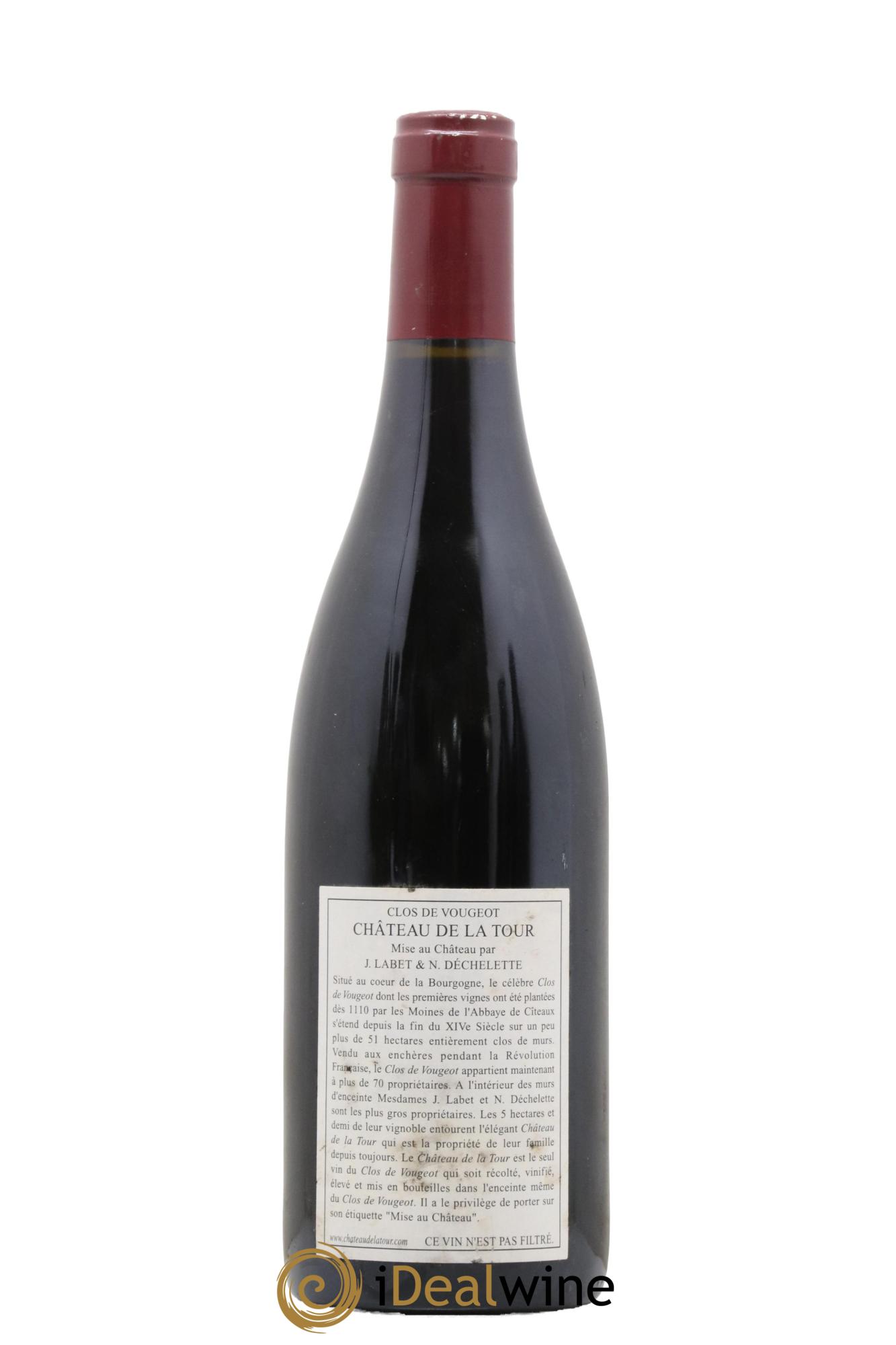Clos de Vougeot Grand Cru Vieilles Vignes Château de La Tour 2005 - Lot de 1 bouteille - 1