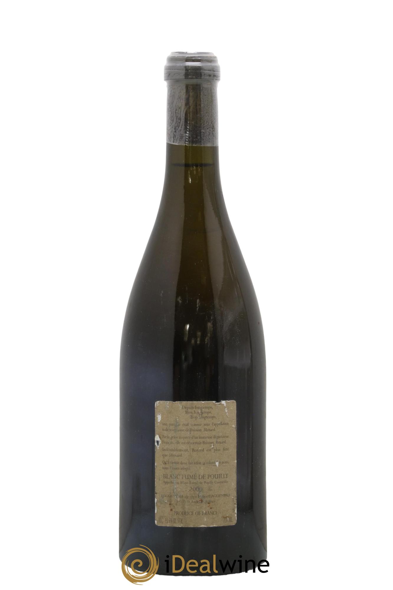 Vin de France (anciennement Pouilly-Fumé) Buisson Renard Dagueneau (Domaine Didier - Louis-Benjamin) 2000 - Lot de 1 bouteille - 1