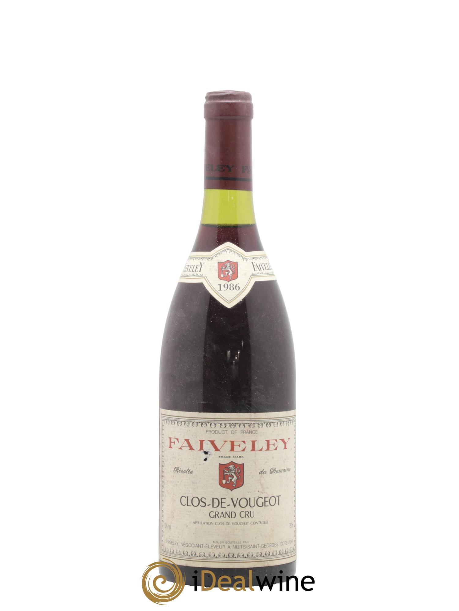 Clos de Vougeot Grand Cru Faiveley 1986 - Lot de 1 bouteille - 0